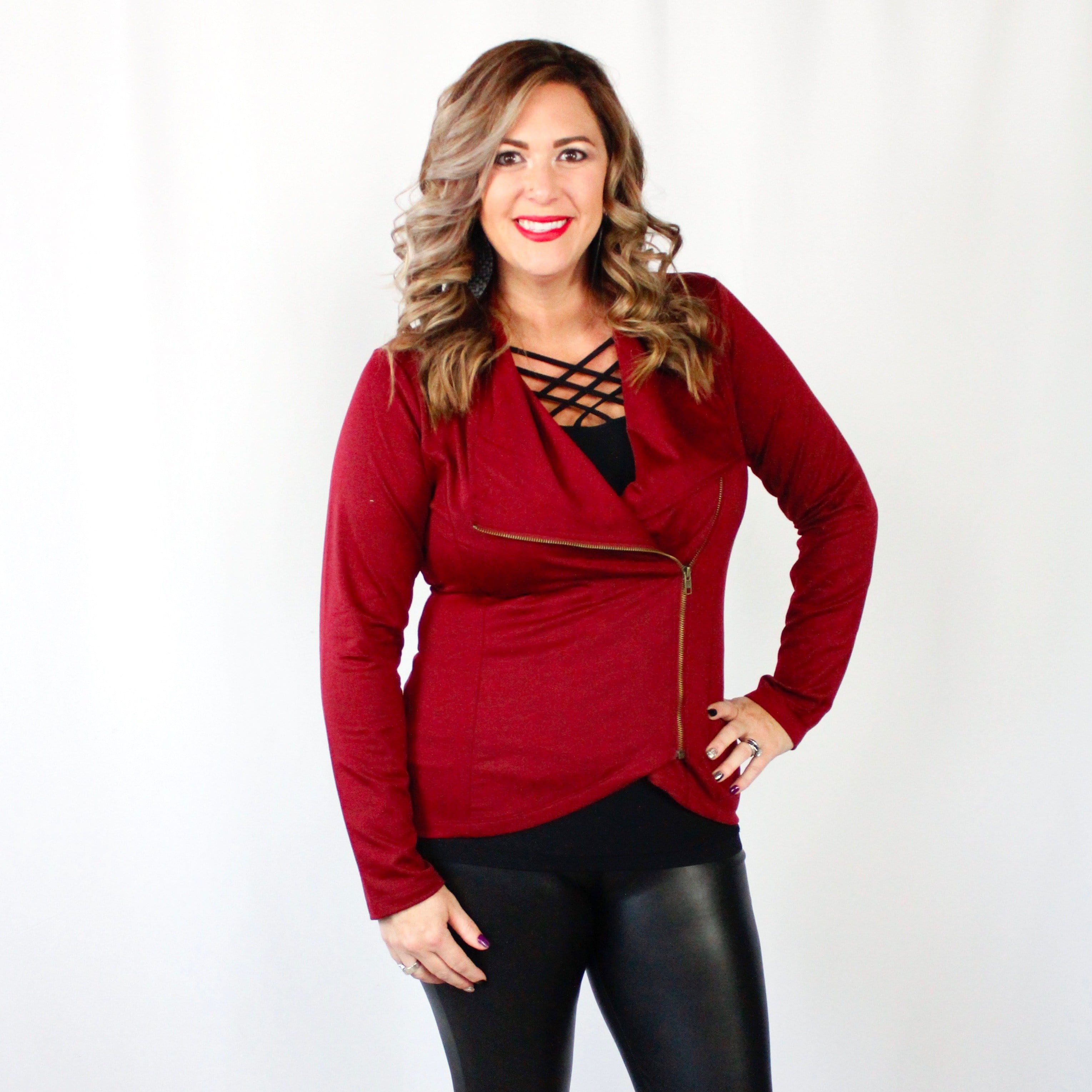 Drape Zipper Jacket