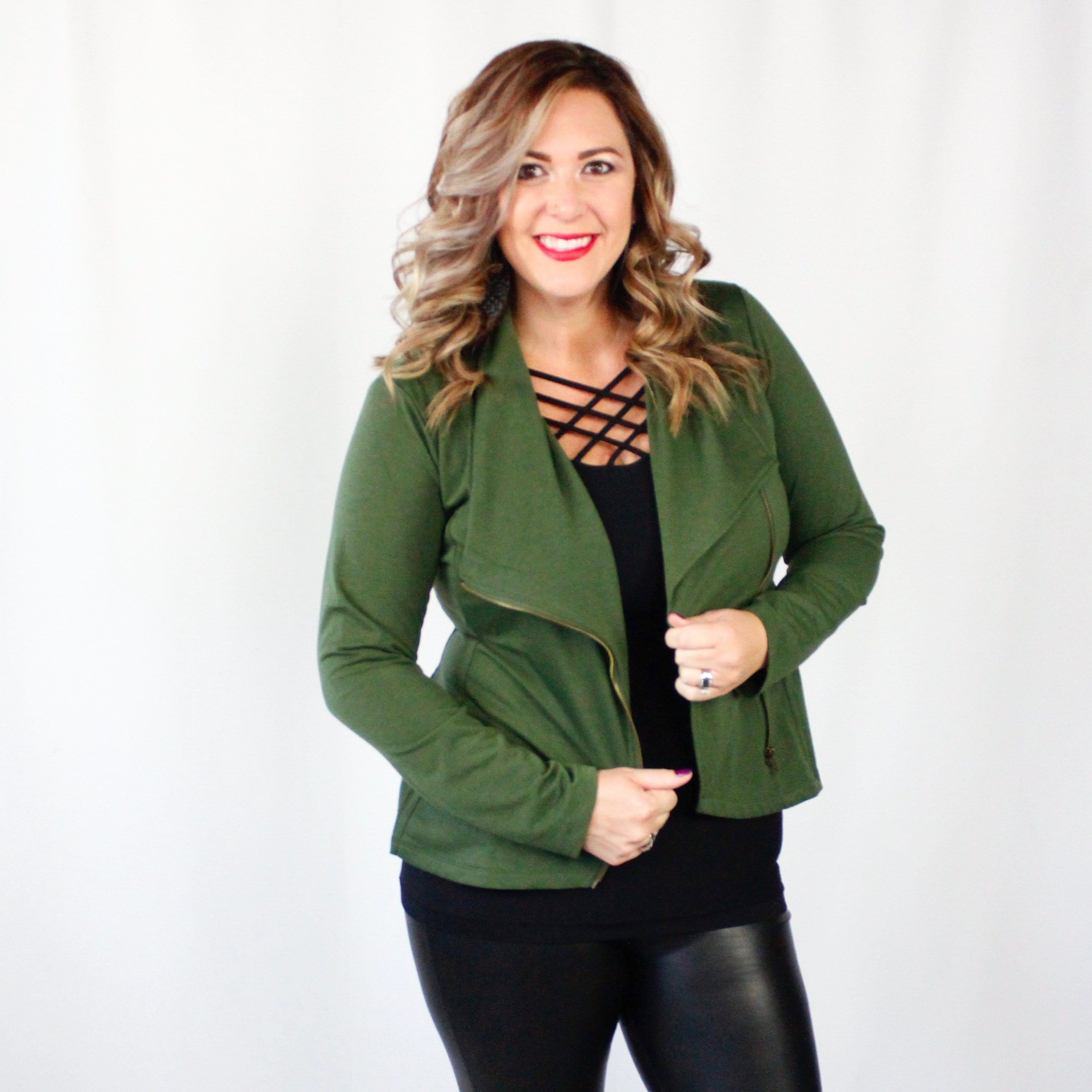 Drape Zipper Jacket