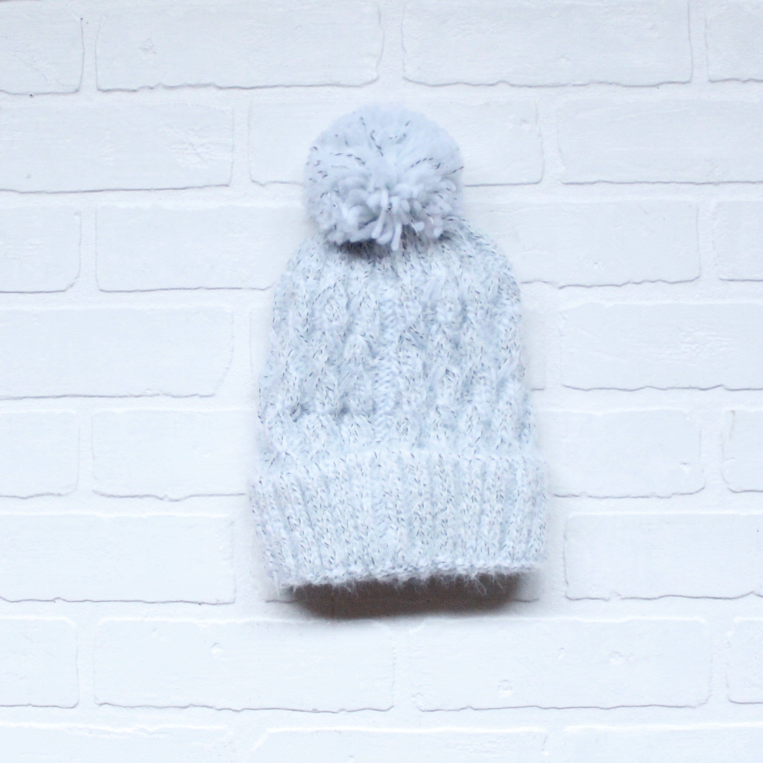 Sherpa Lined Cuff Pom Hat