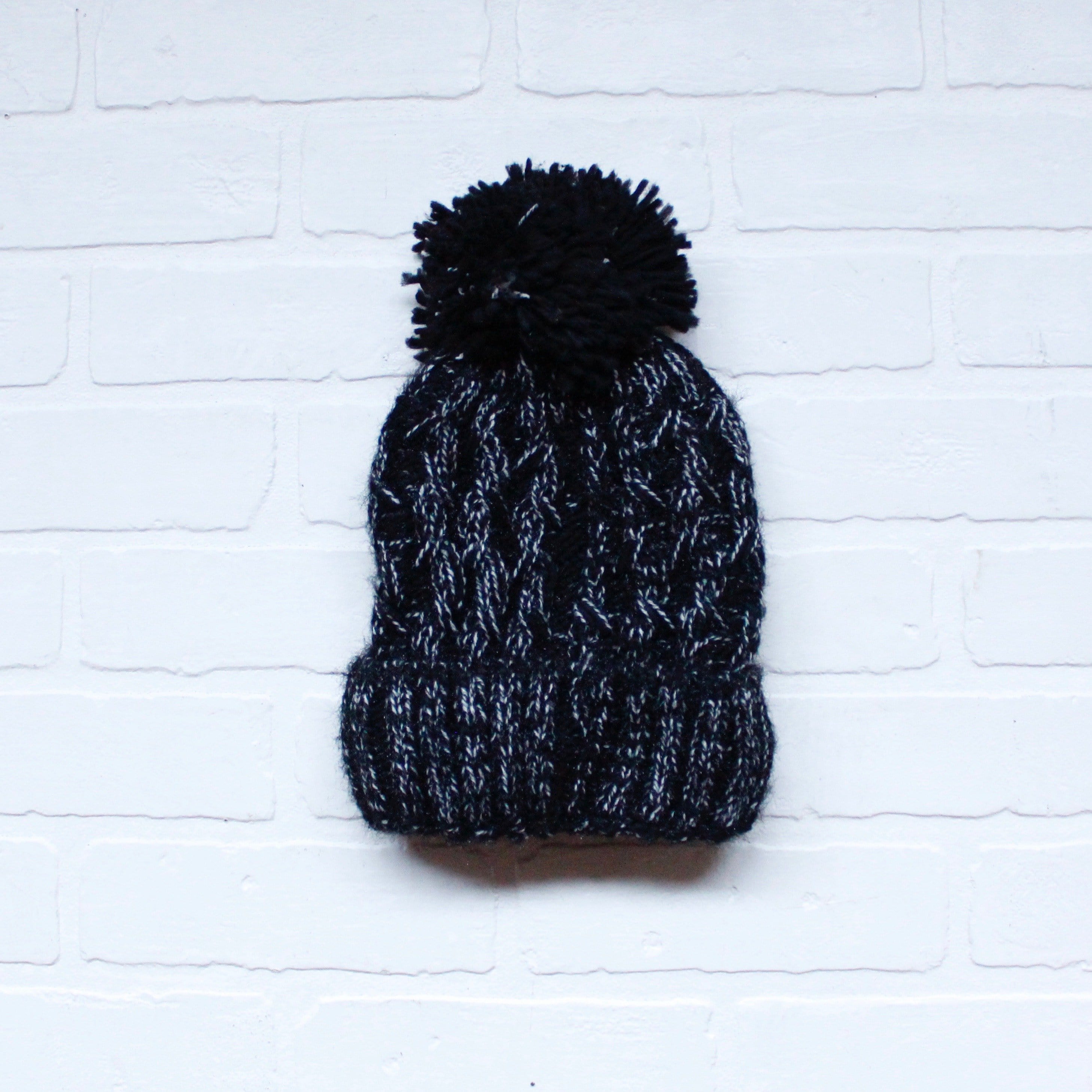 Sherpa Lined Cuff Pom Hat
