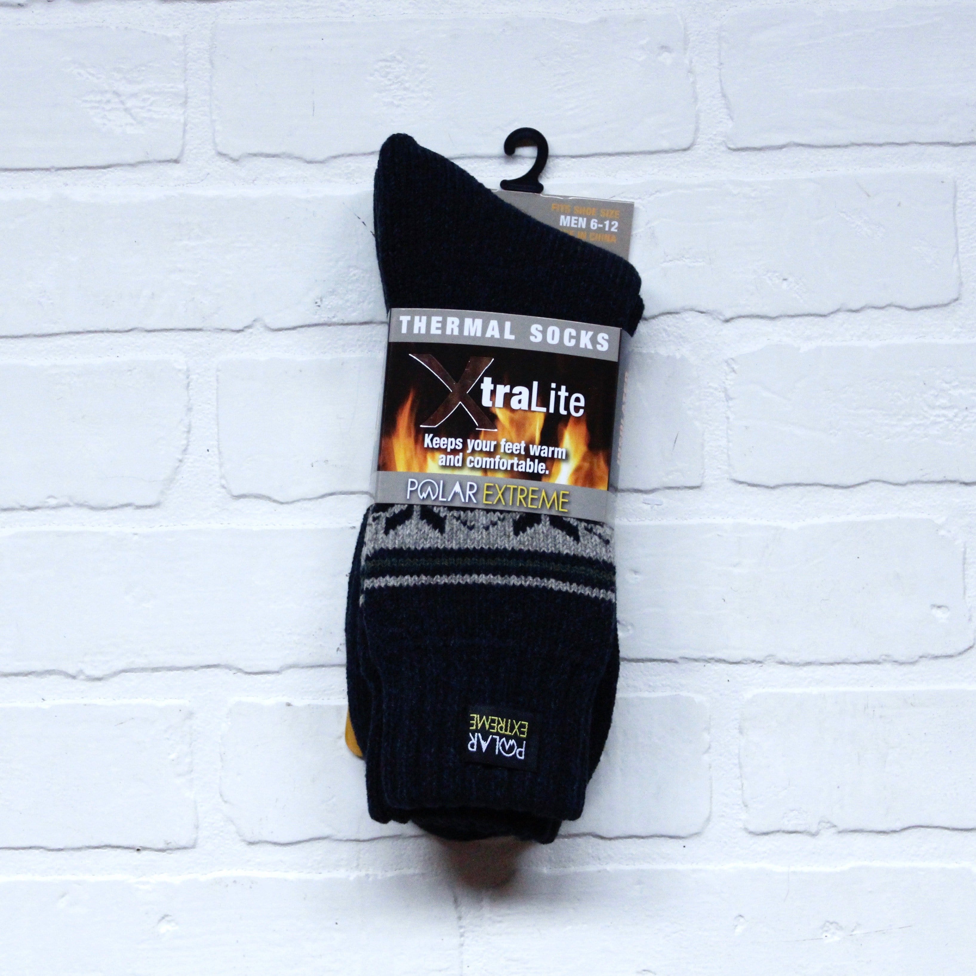 Polar Extreme Heat Men's Fairisle Brush Sock