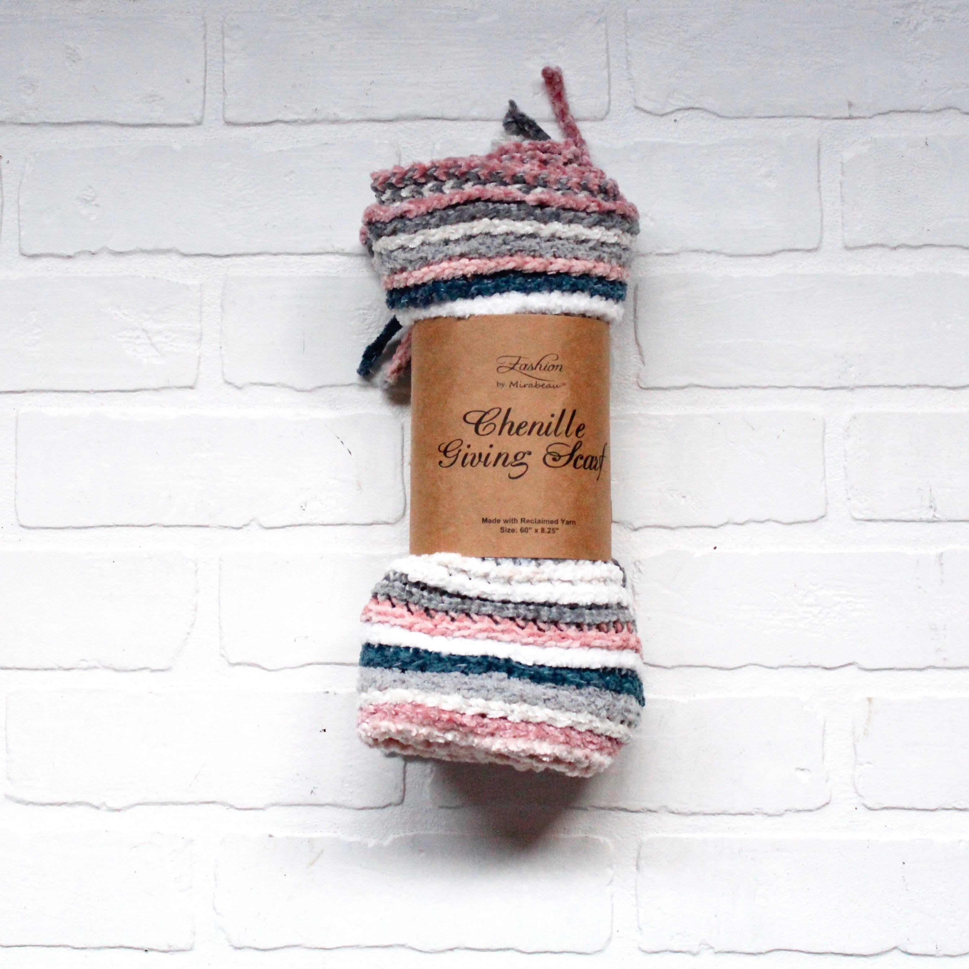 Multi-Color Chenille Giving Scarf
