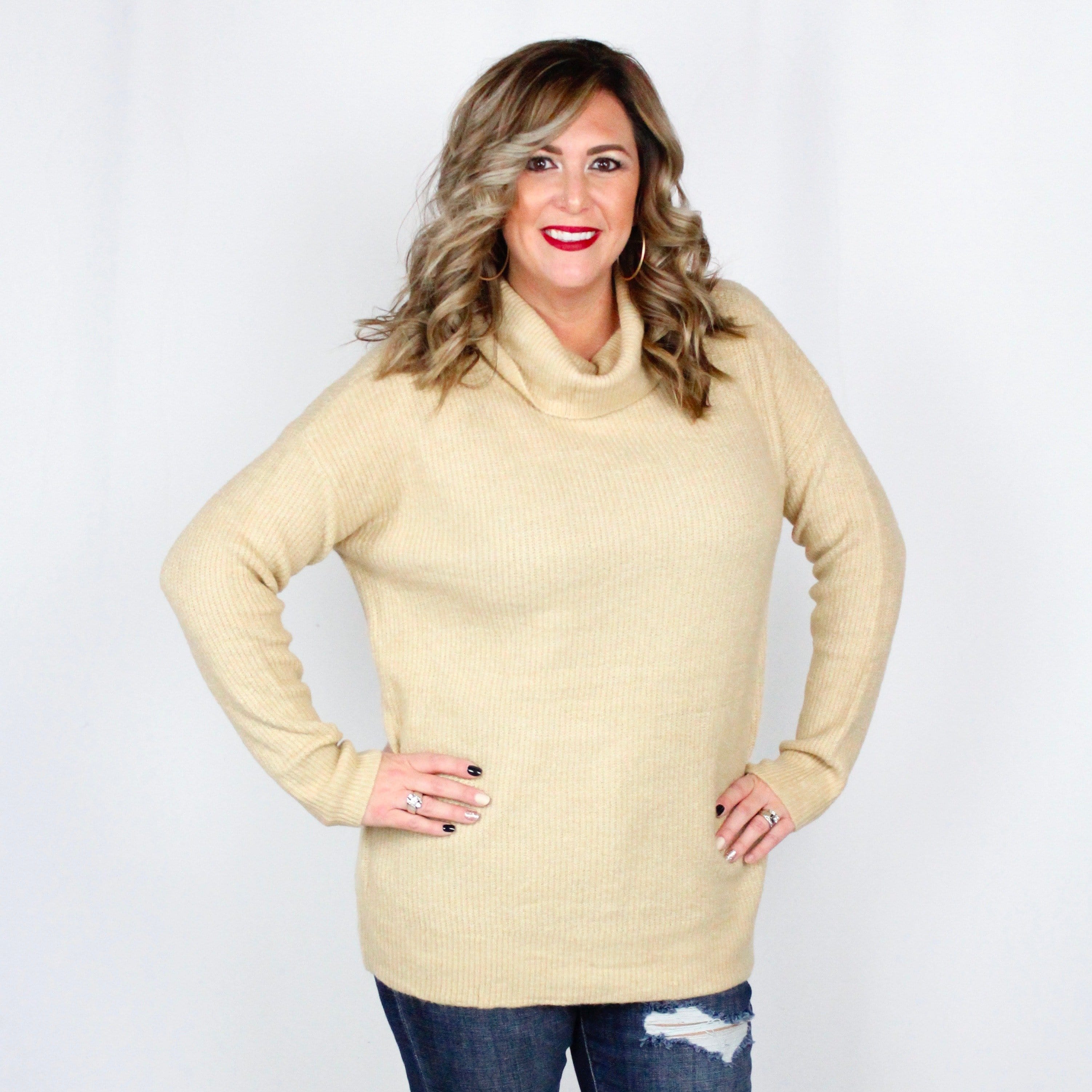 Cowl Neck Basic Sweater
