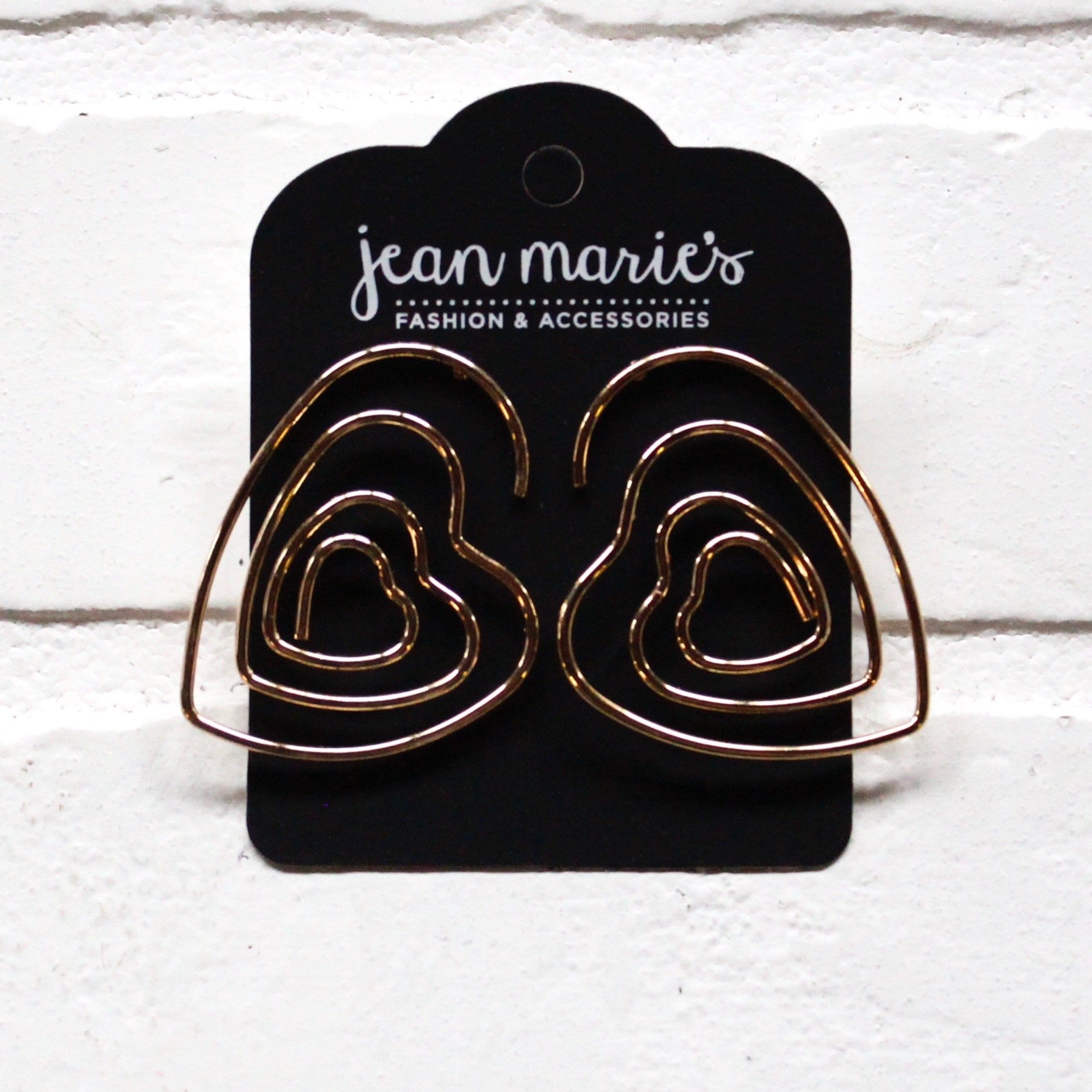 Abstract Heart Hoop Earring