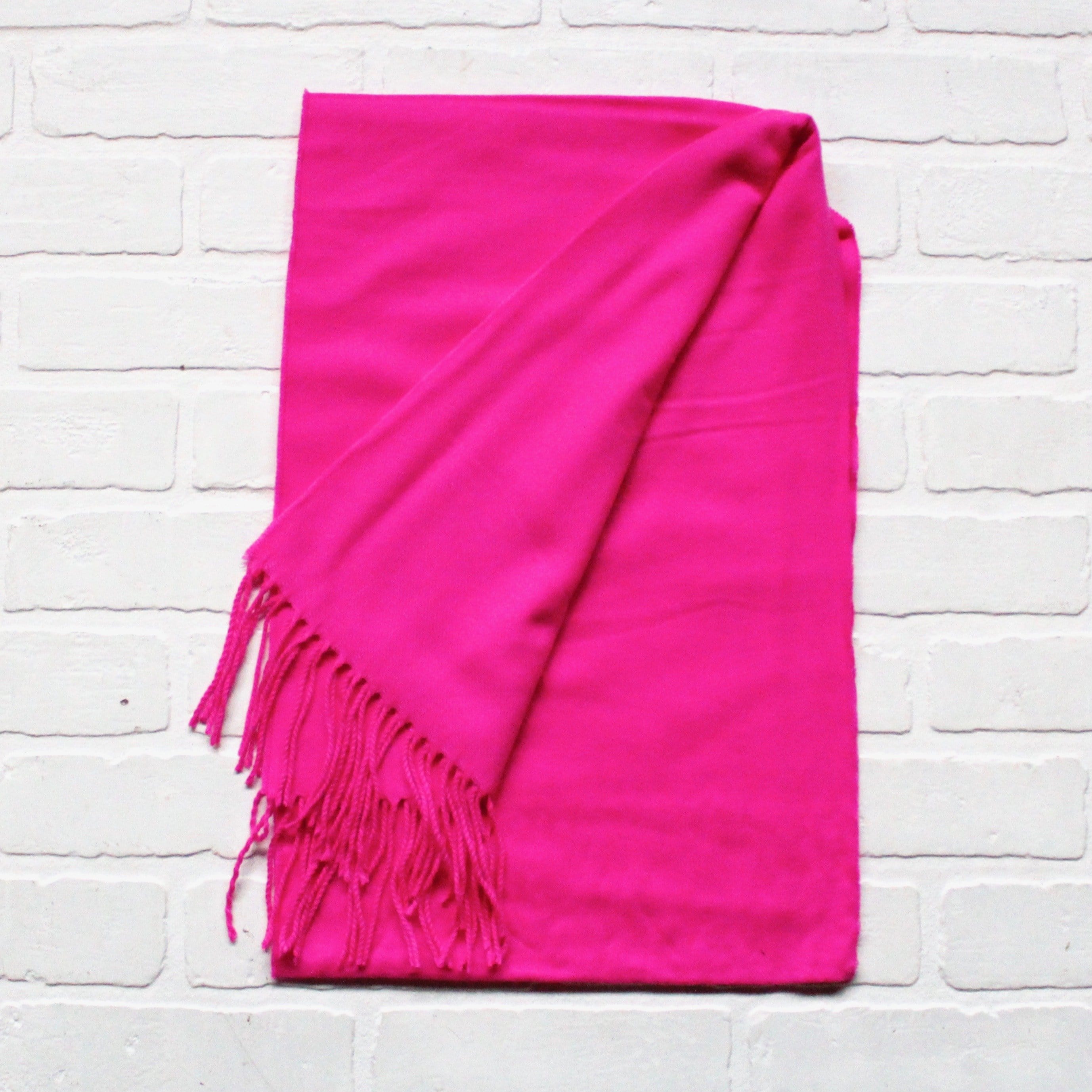 Cashmere Feel Scarf Pink Solid