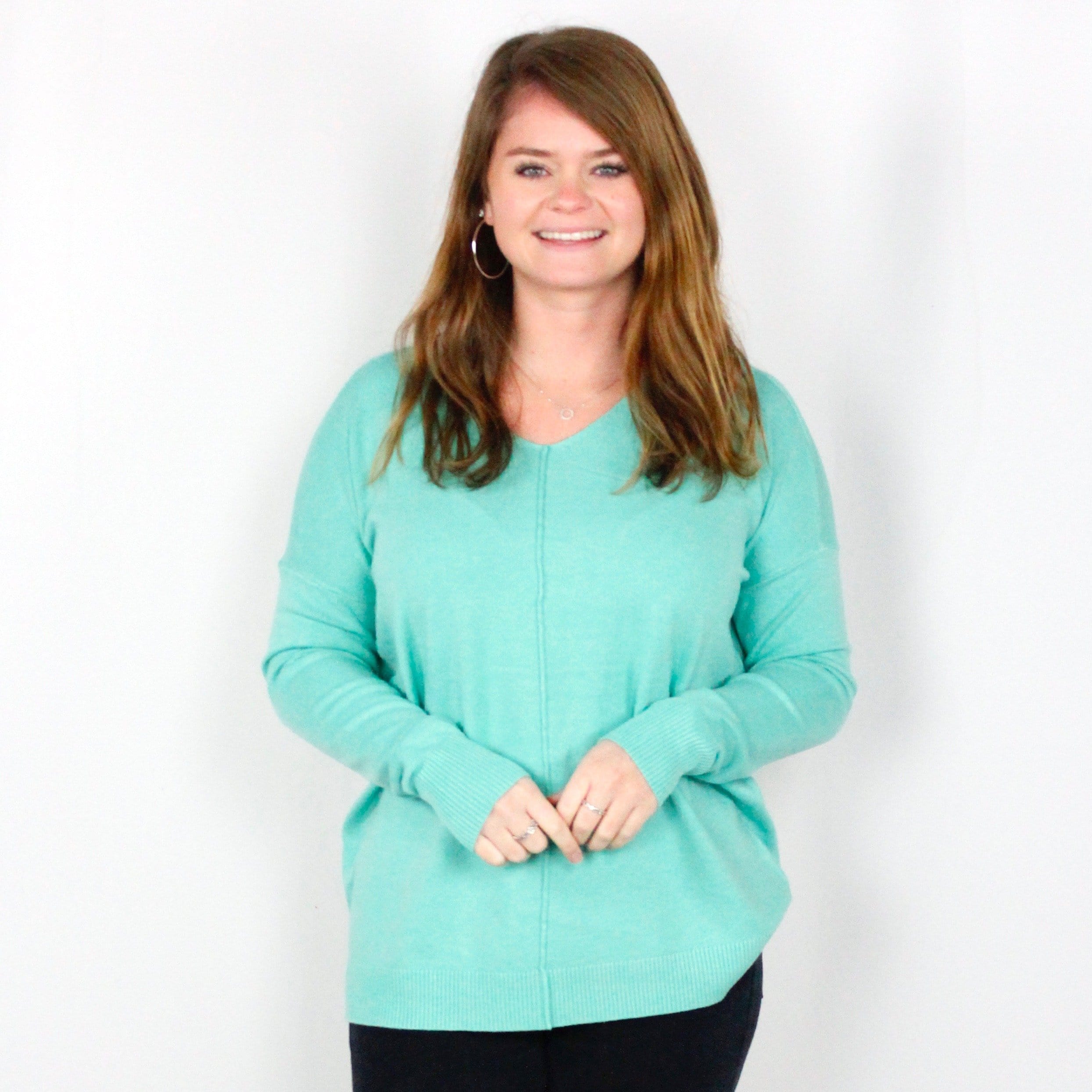 Winter Bright Vneck Sweater