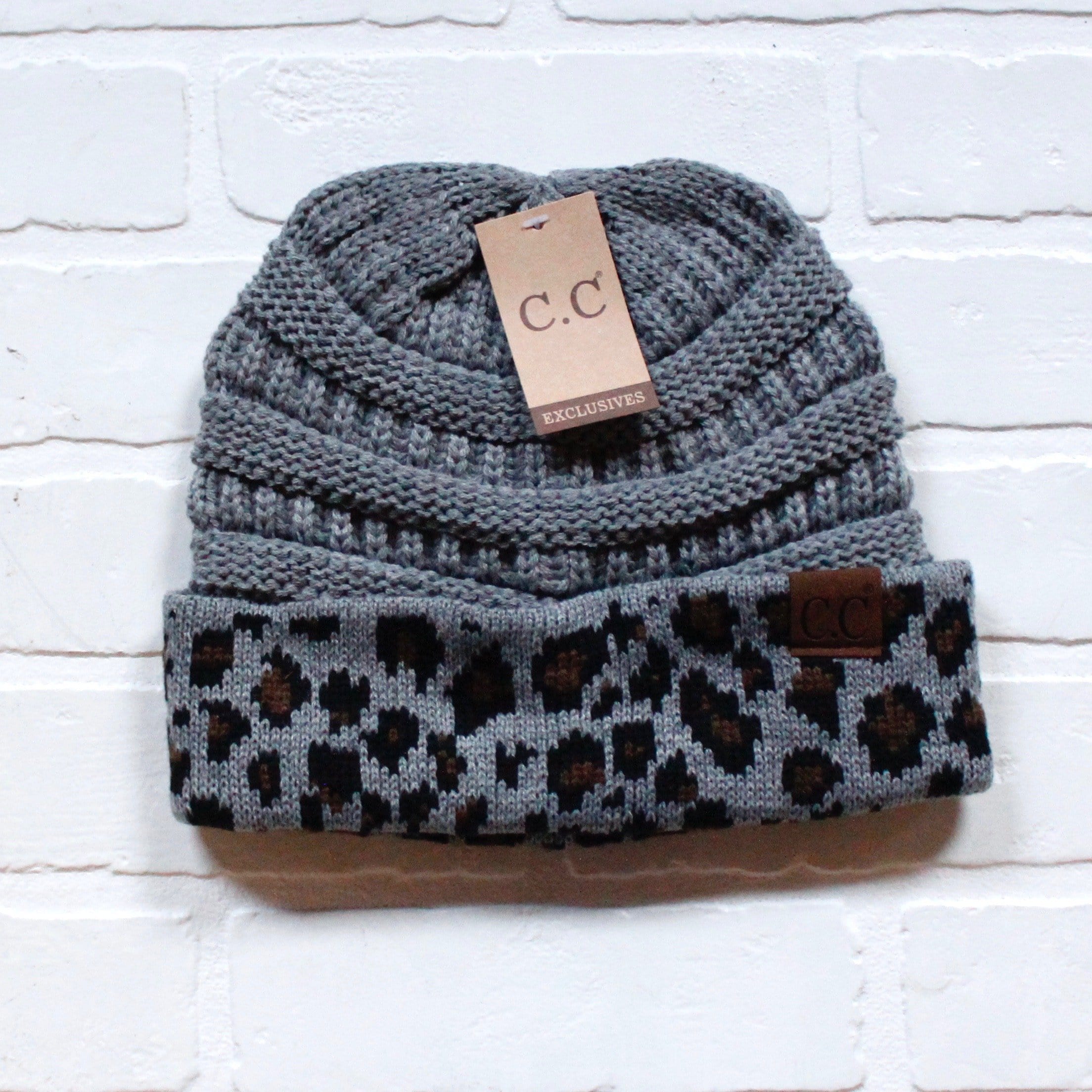 Leopard Cuff Beanie
