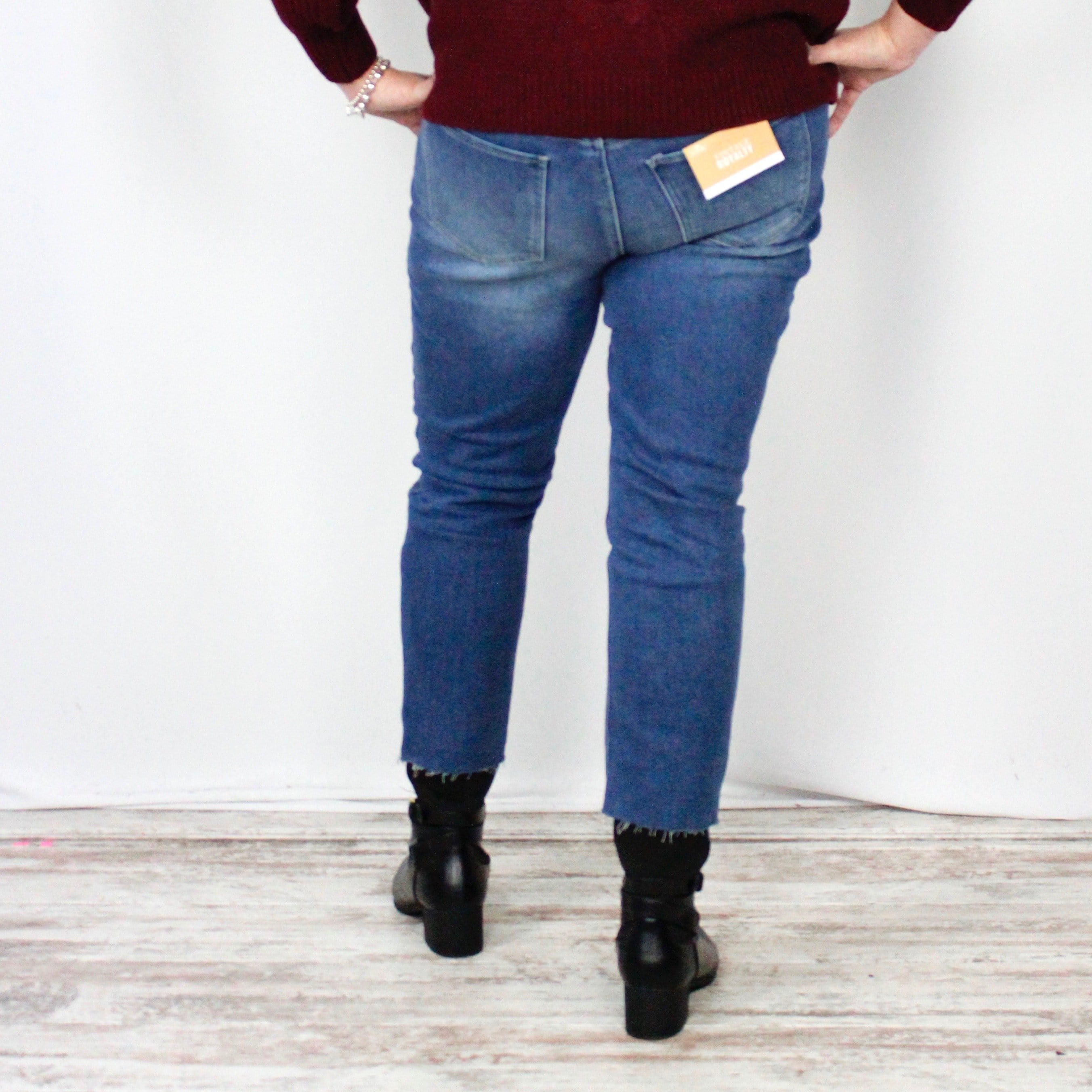 Vintage Raw Hem Straight Leg Denim