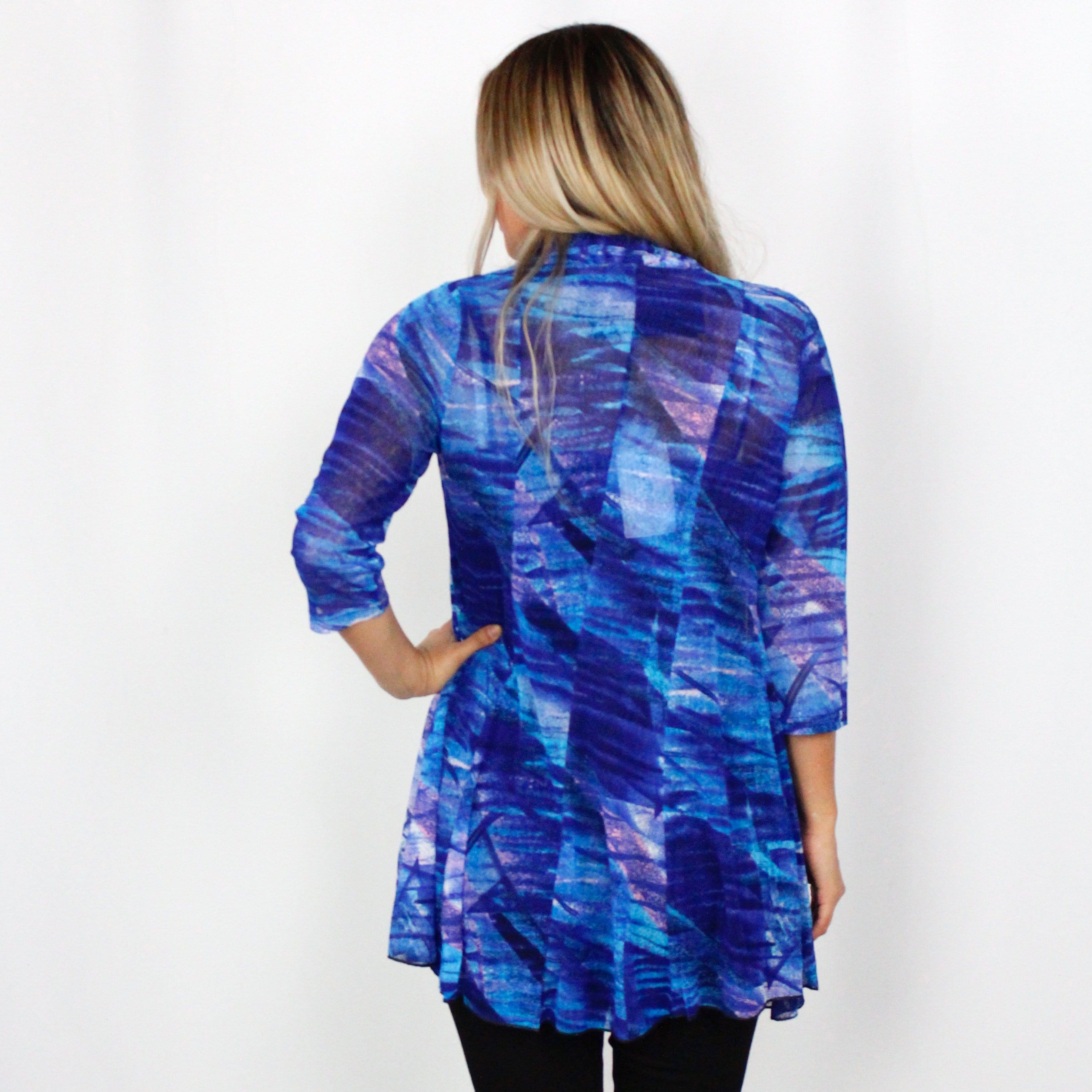 Royal Waves Mesh Cardigan