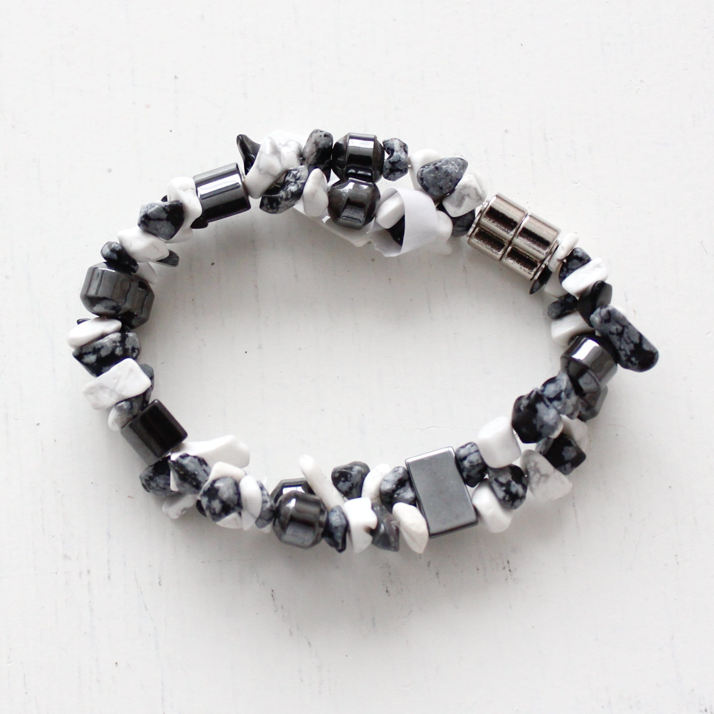 Black & White Mix Magnetic Bracelet