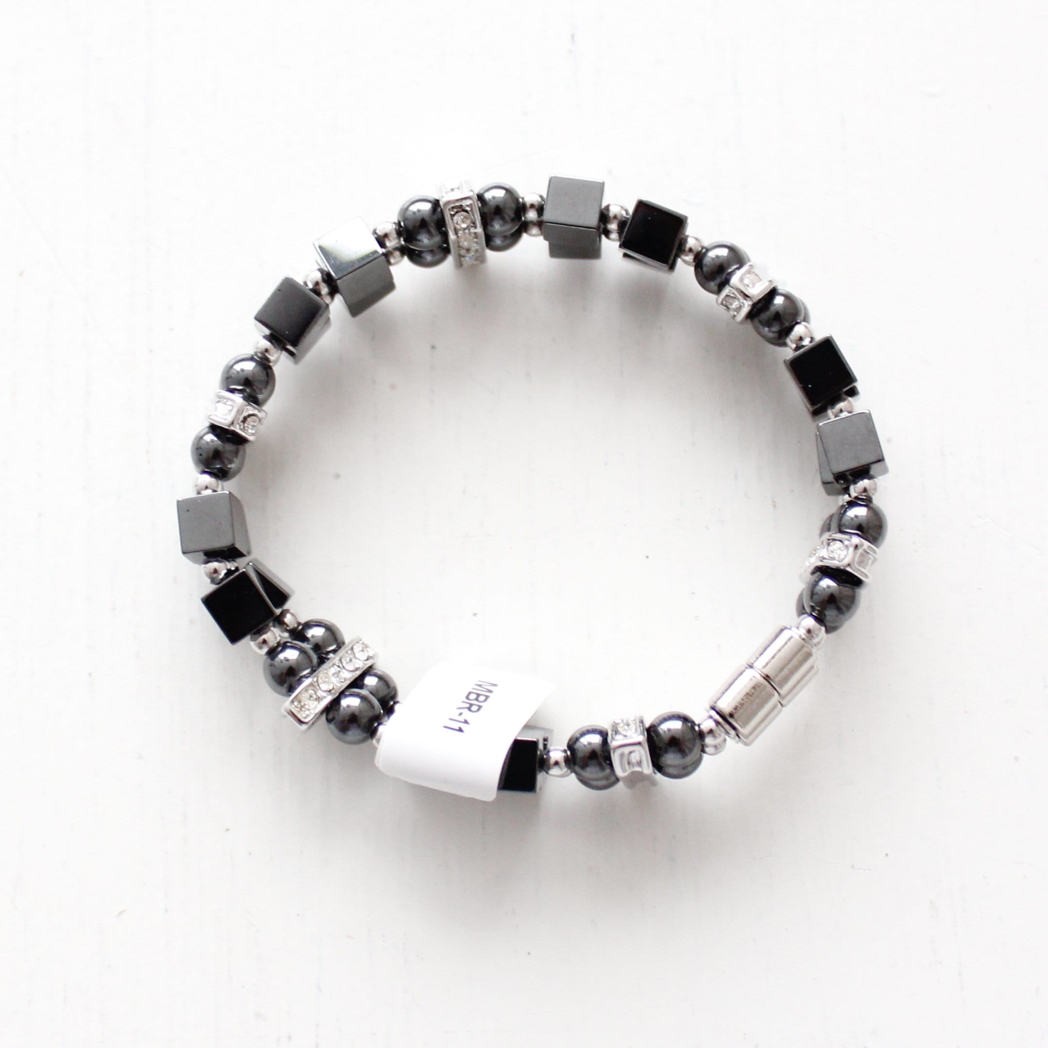 Graphite Geo Magnetic Bracelet