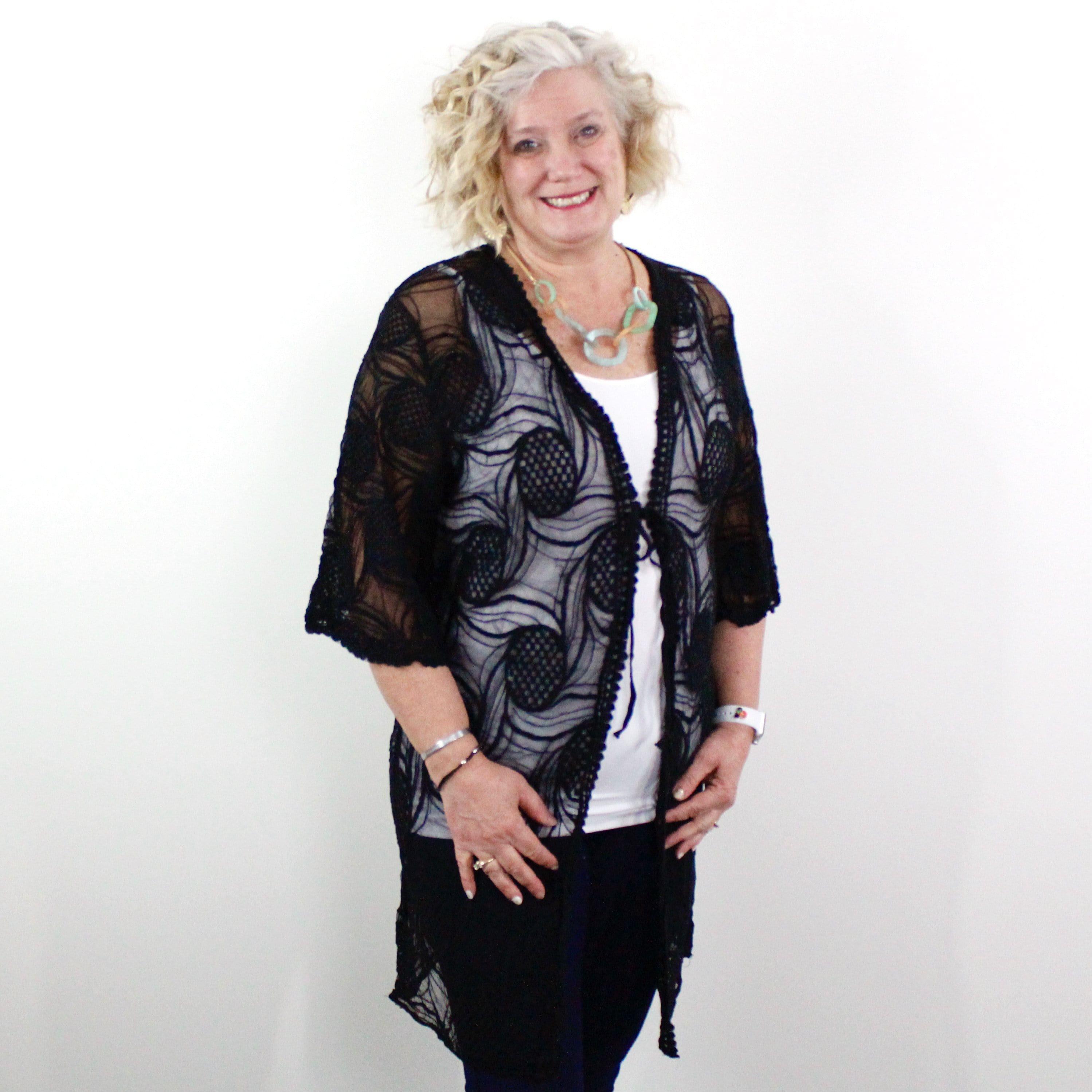 Black Lace Kimono