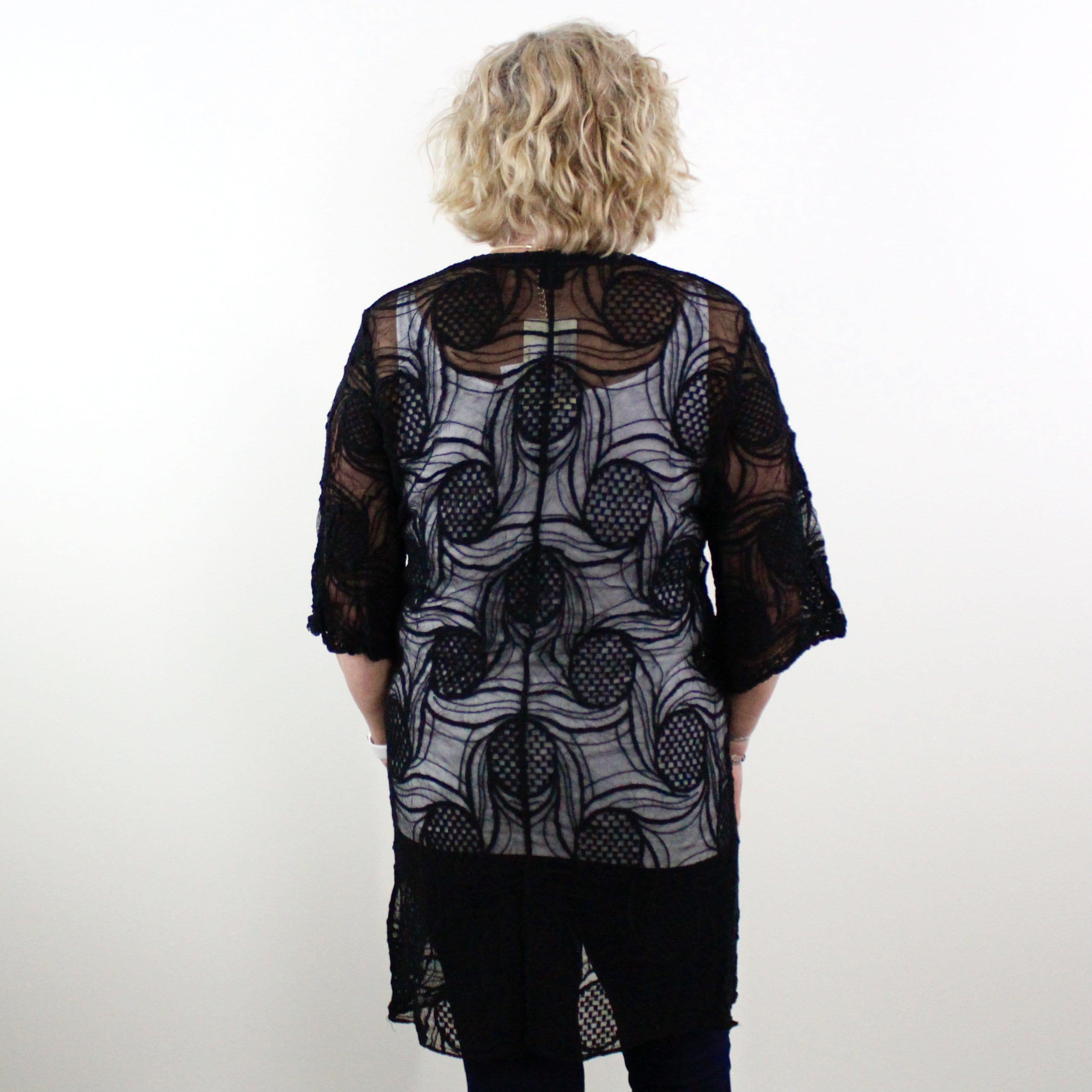 Black Lace Kimono