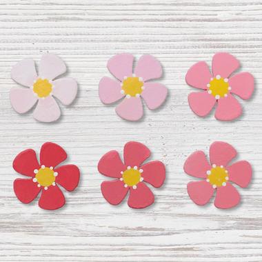 Flower Ombre Magnets S/6 Pink
