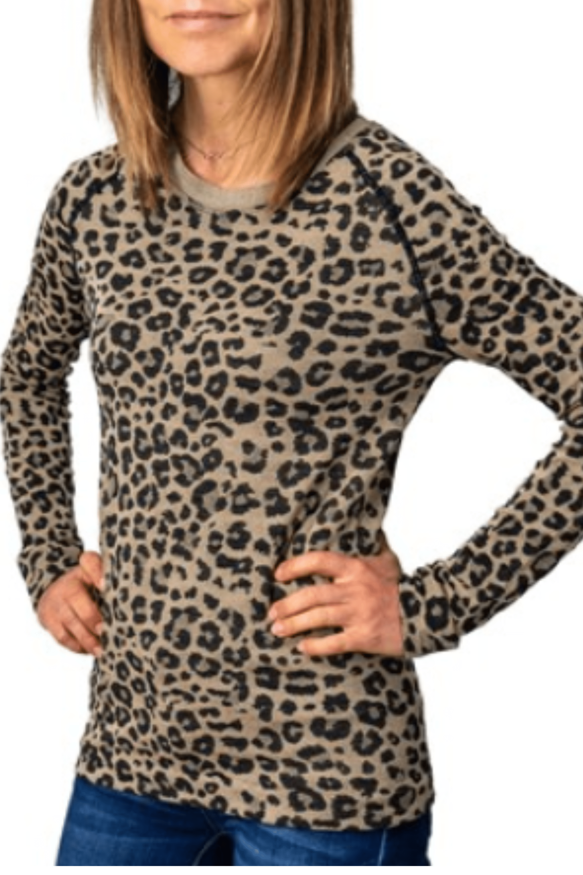 Leopard Fleece Top