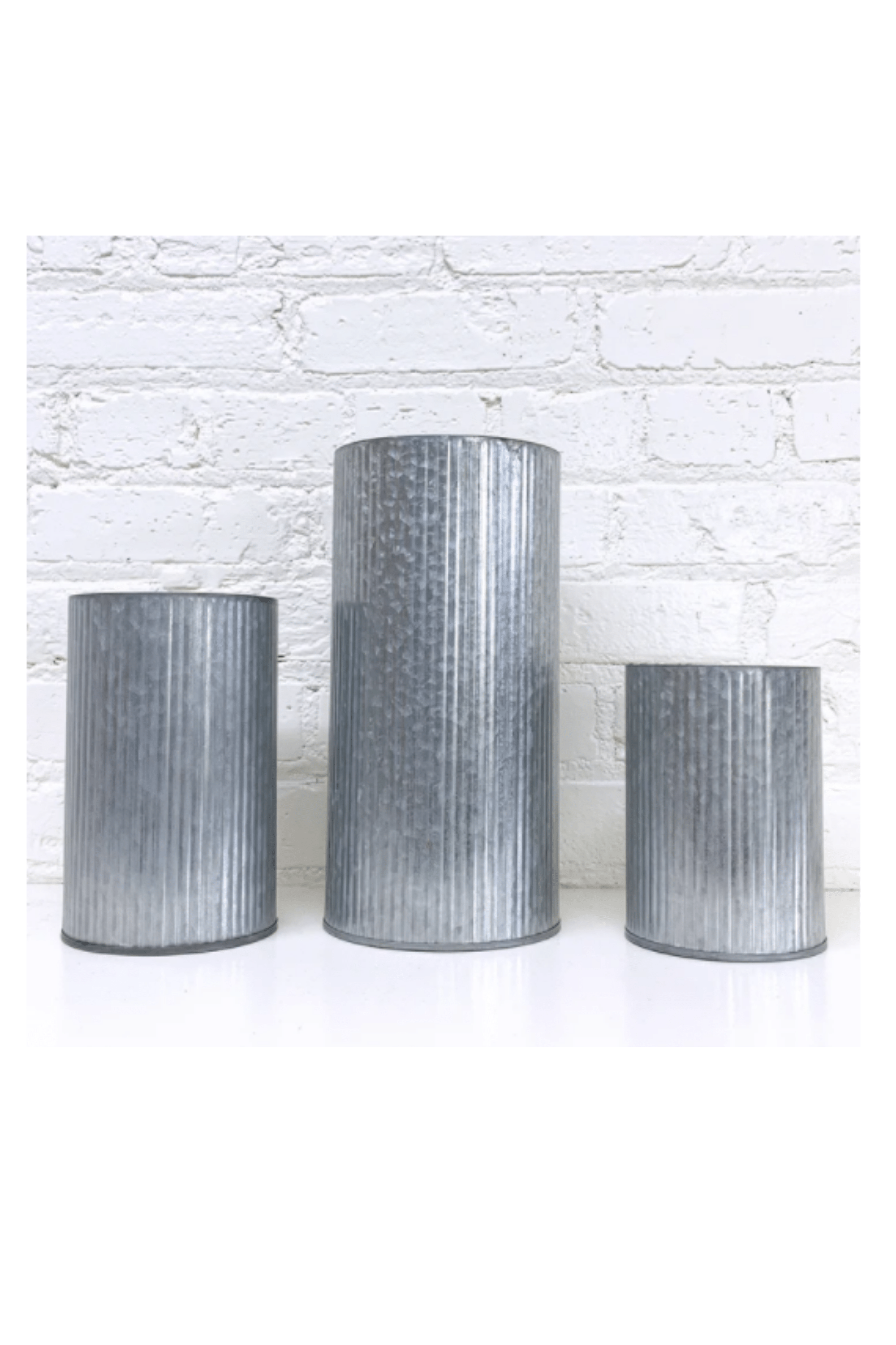 Galvanized Containers S/3 Asst.