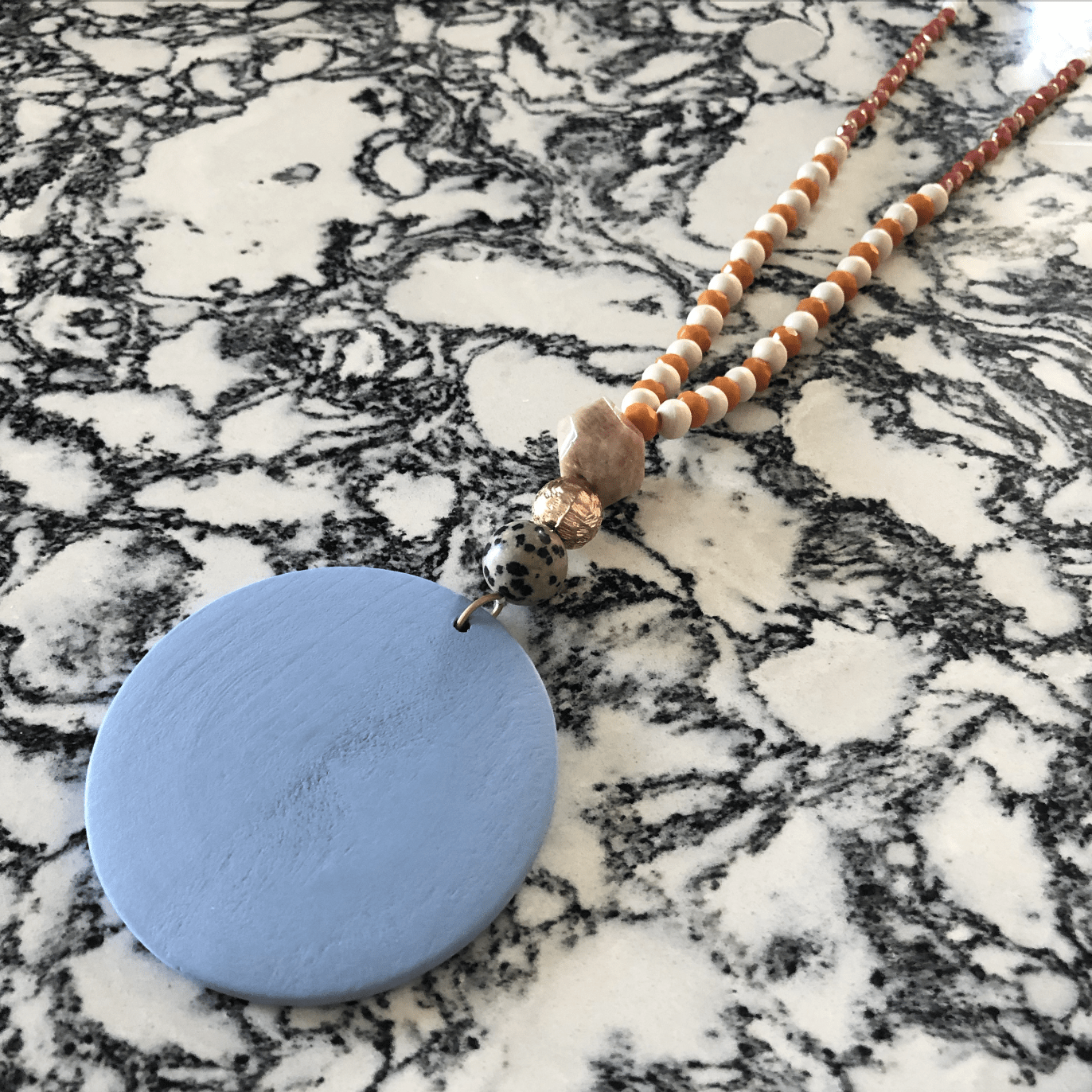 Multi Beaded Pendant Necklace