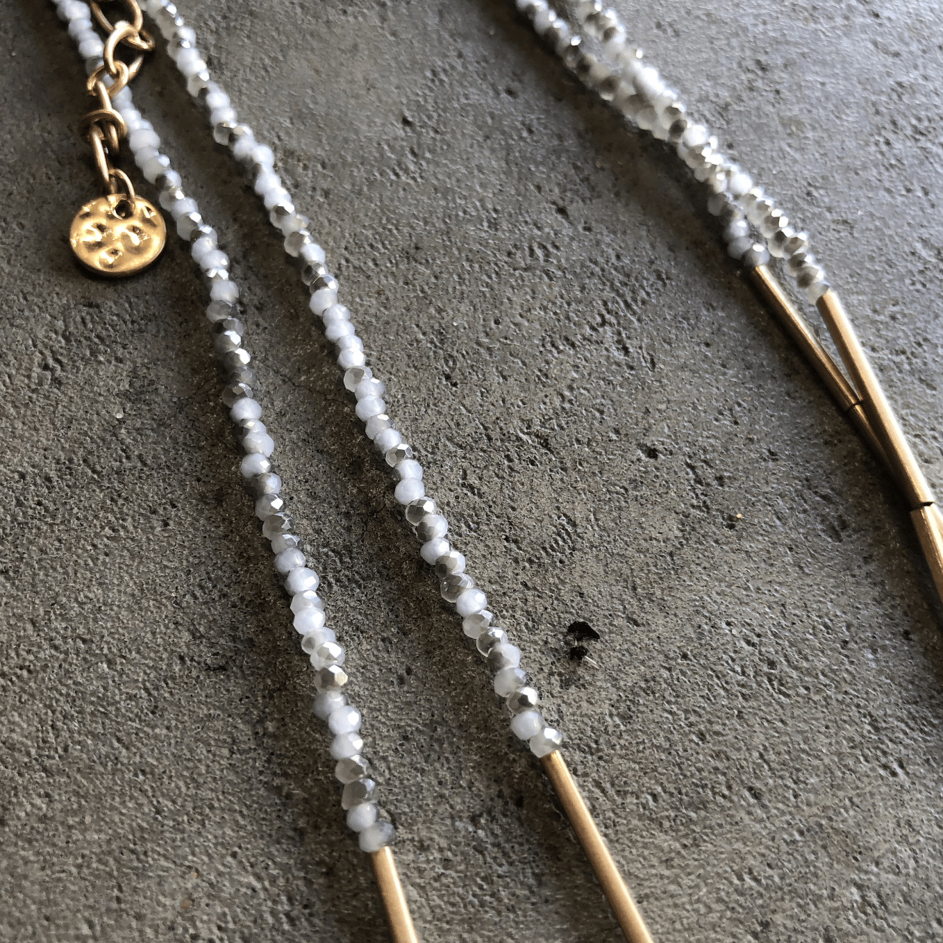 Dainty Bead Bar Necklace
