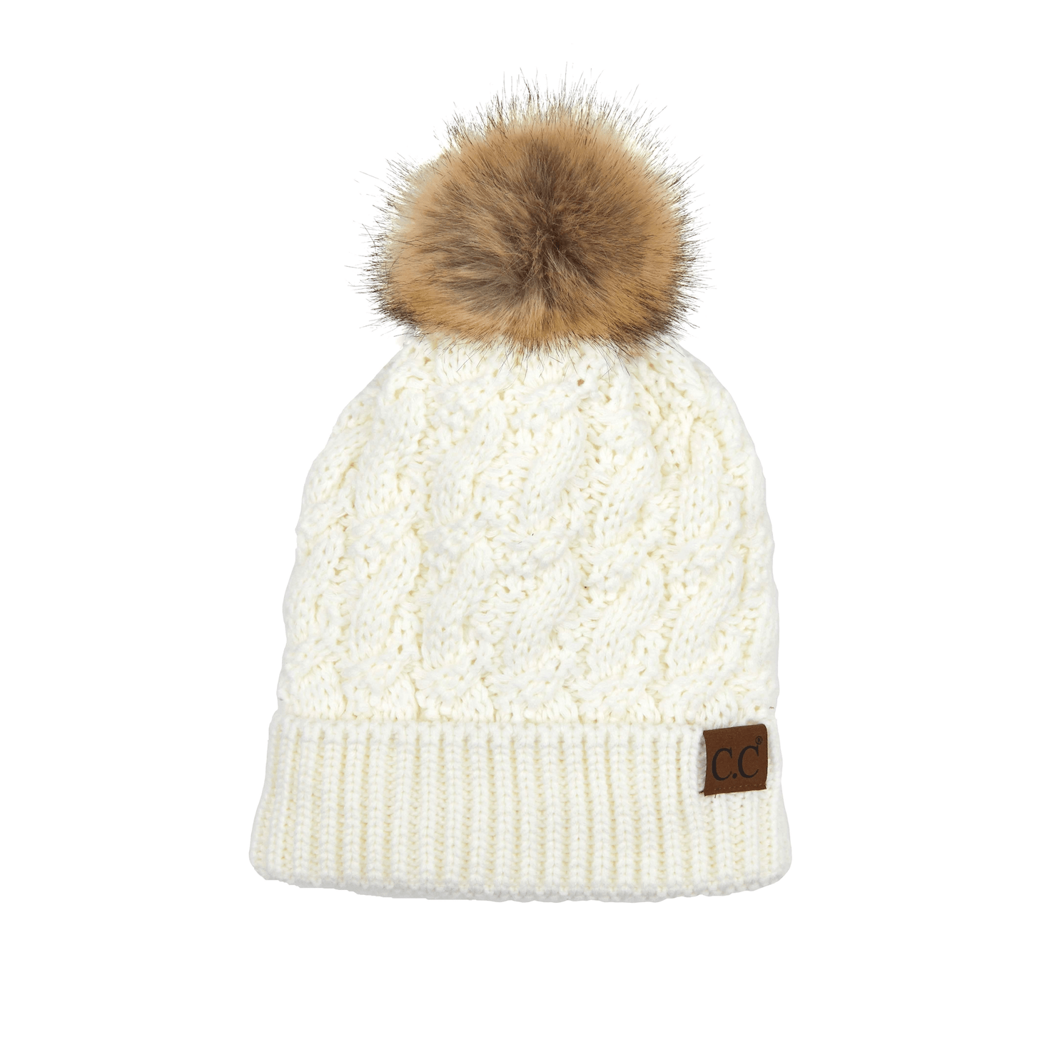 Ribbed Knit Pom Beanie