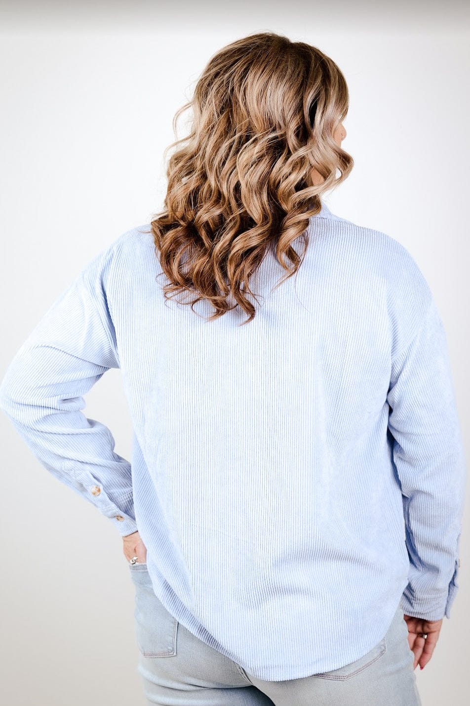 Chambray Soft Corduroy Button Jacket