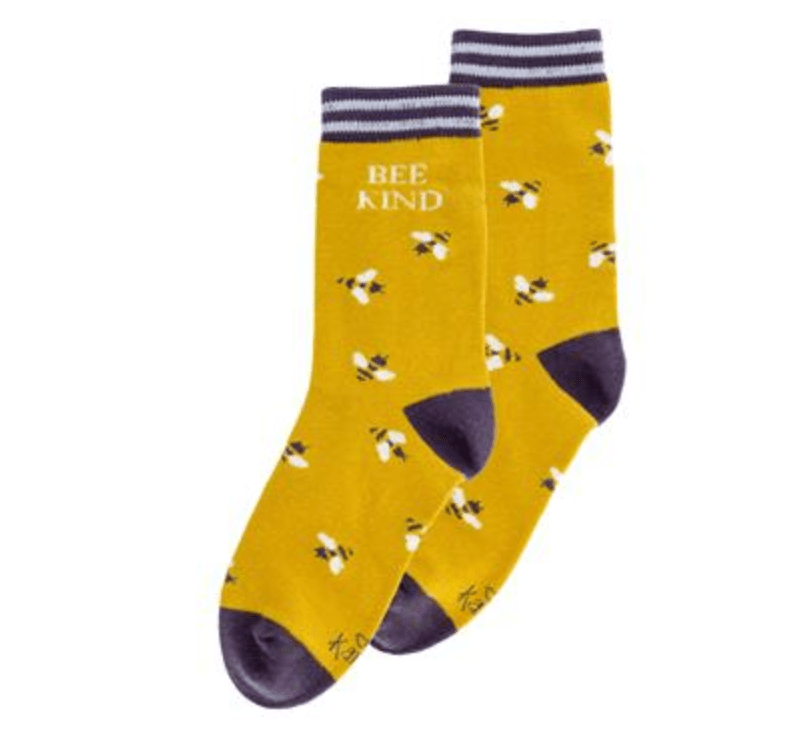 Yellow Bee Kind Socks
