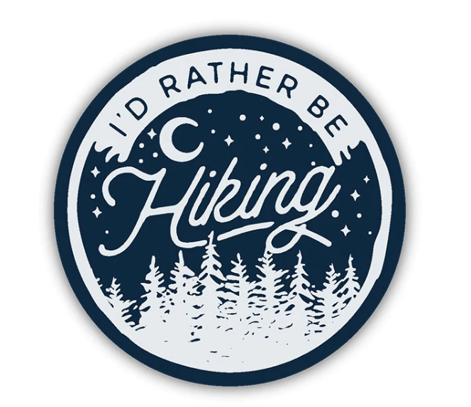 I'd Rather Be Hiking Sticker
