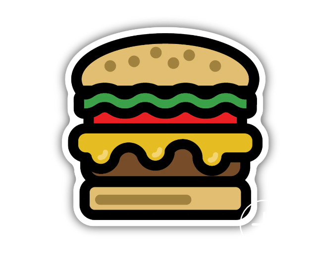 Hamburger Sticker