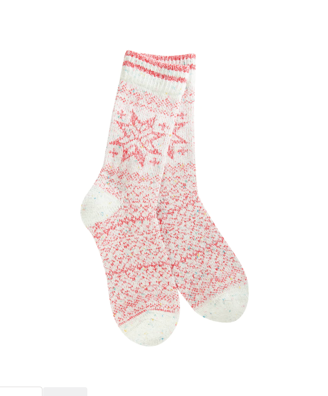 World's Softest Holiday Confetti Crew - Red Multi