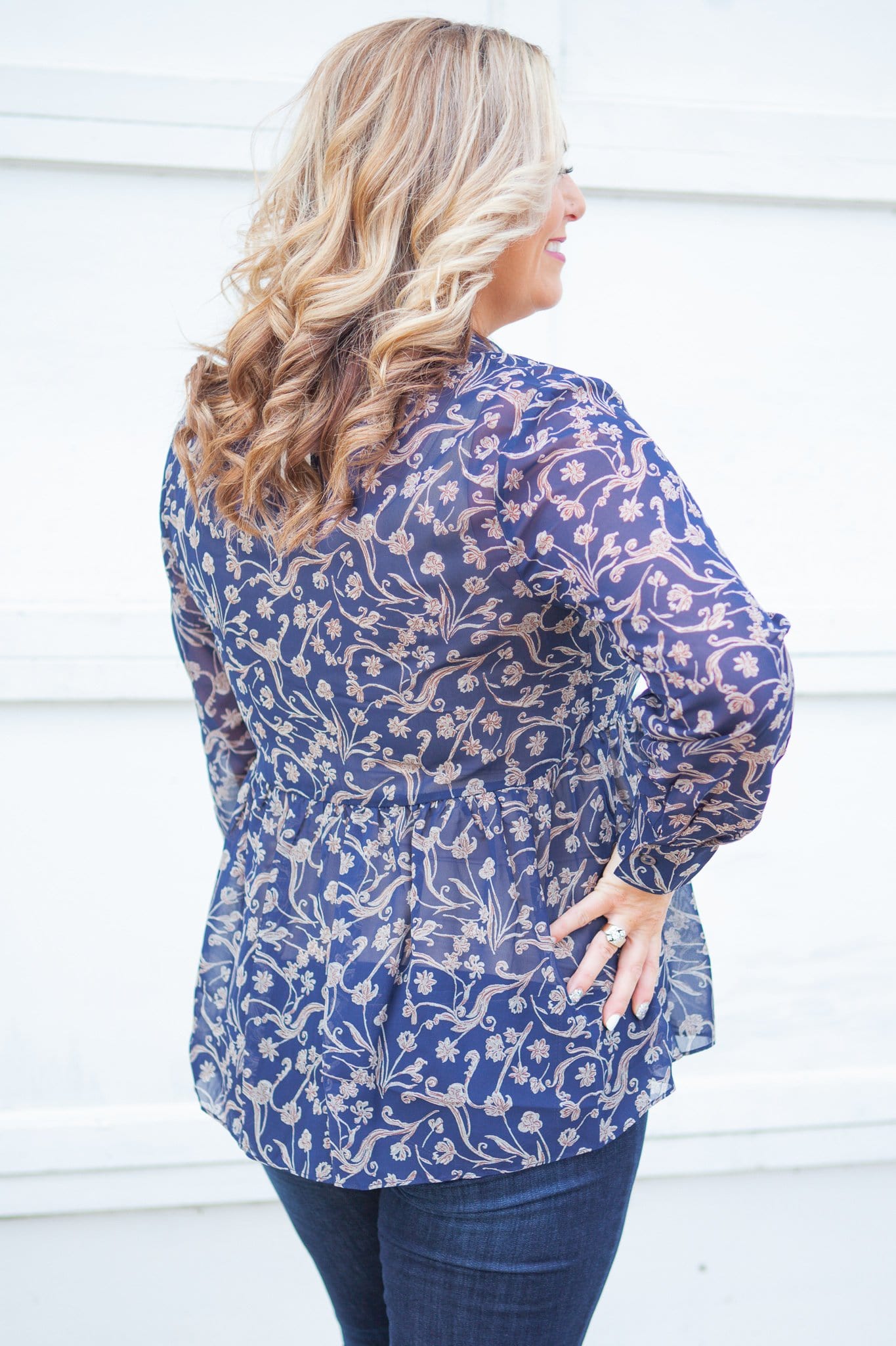 Fleur Chiffon Babydoll Blouse