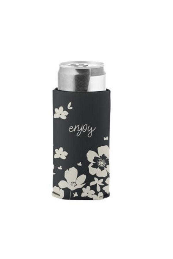 Ink Floral Slim Can Cooler