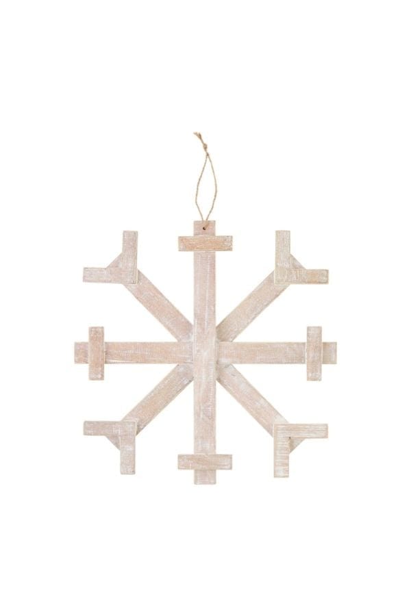 Small Wood Planked Snowflake