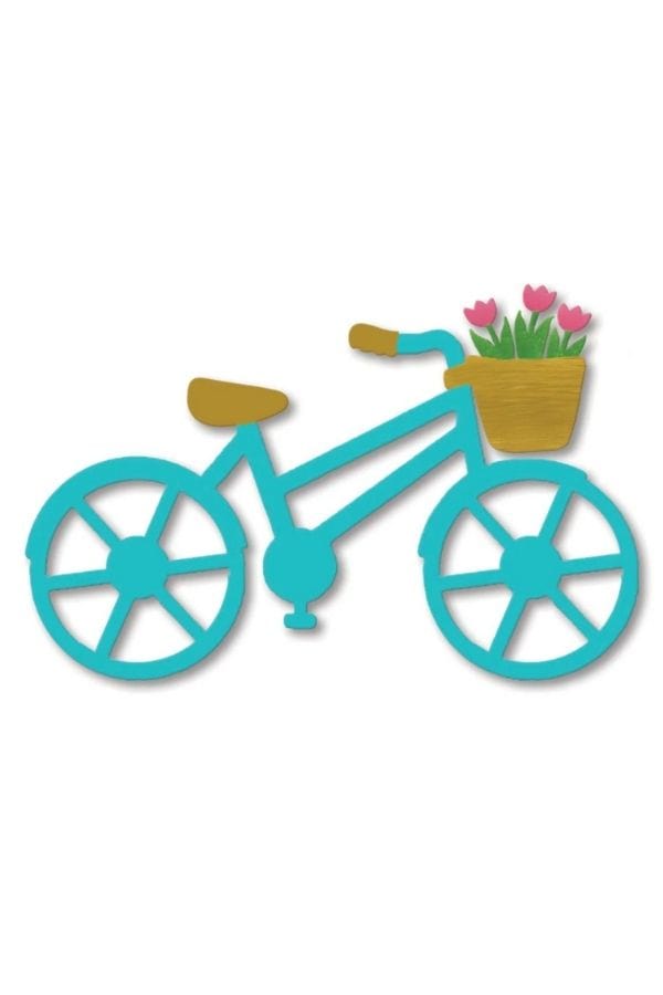 Bike w/ Tulips in Basket Magnet