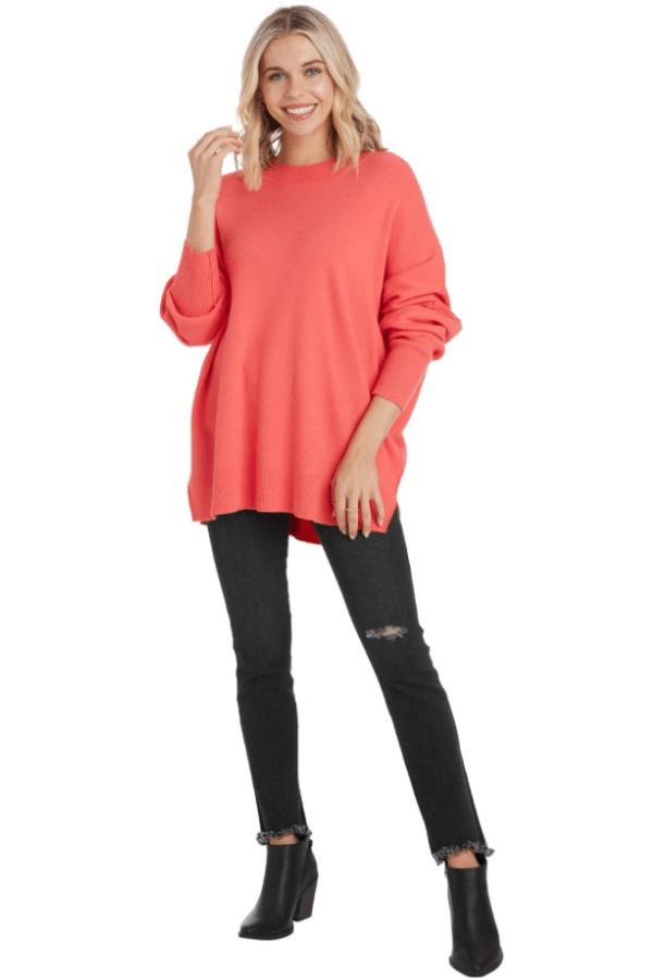 Pink Astrid Ribbed Sweater OS