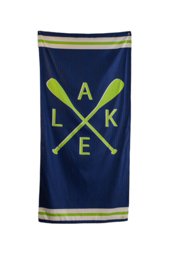 Navy Lake Oar Beach Towel