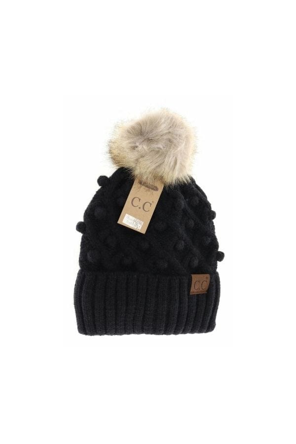 Black Bobble Beanie