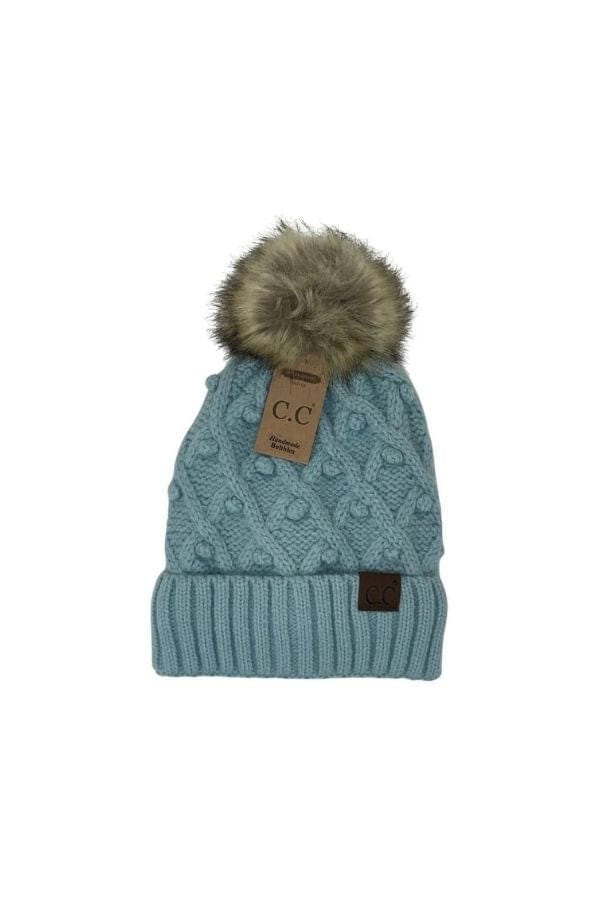 Winter Mint Bobble Beanie
