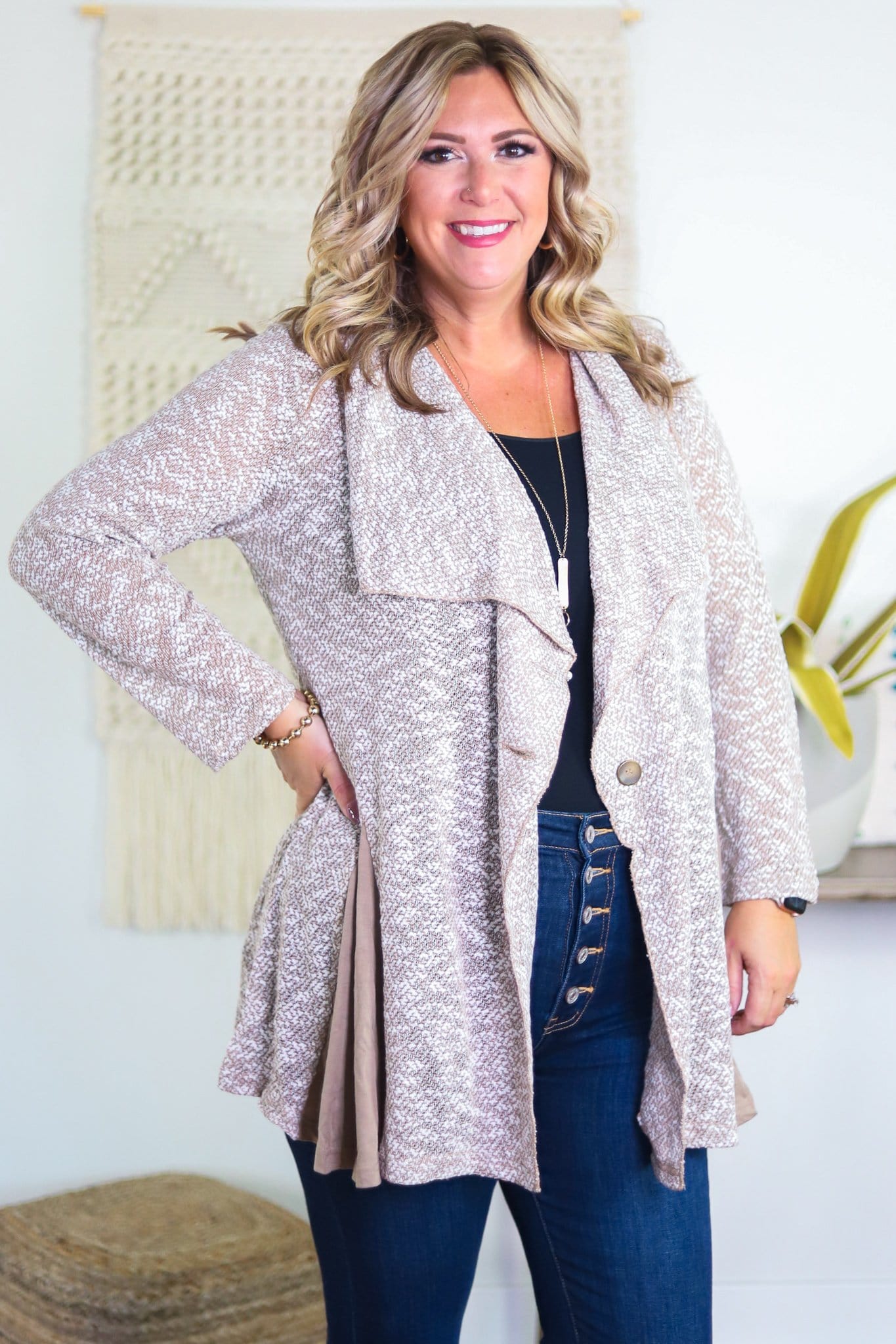 Insert Knit Cardigan
