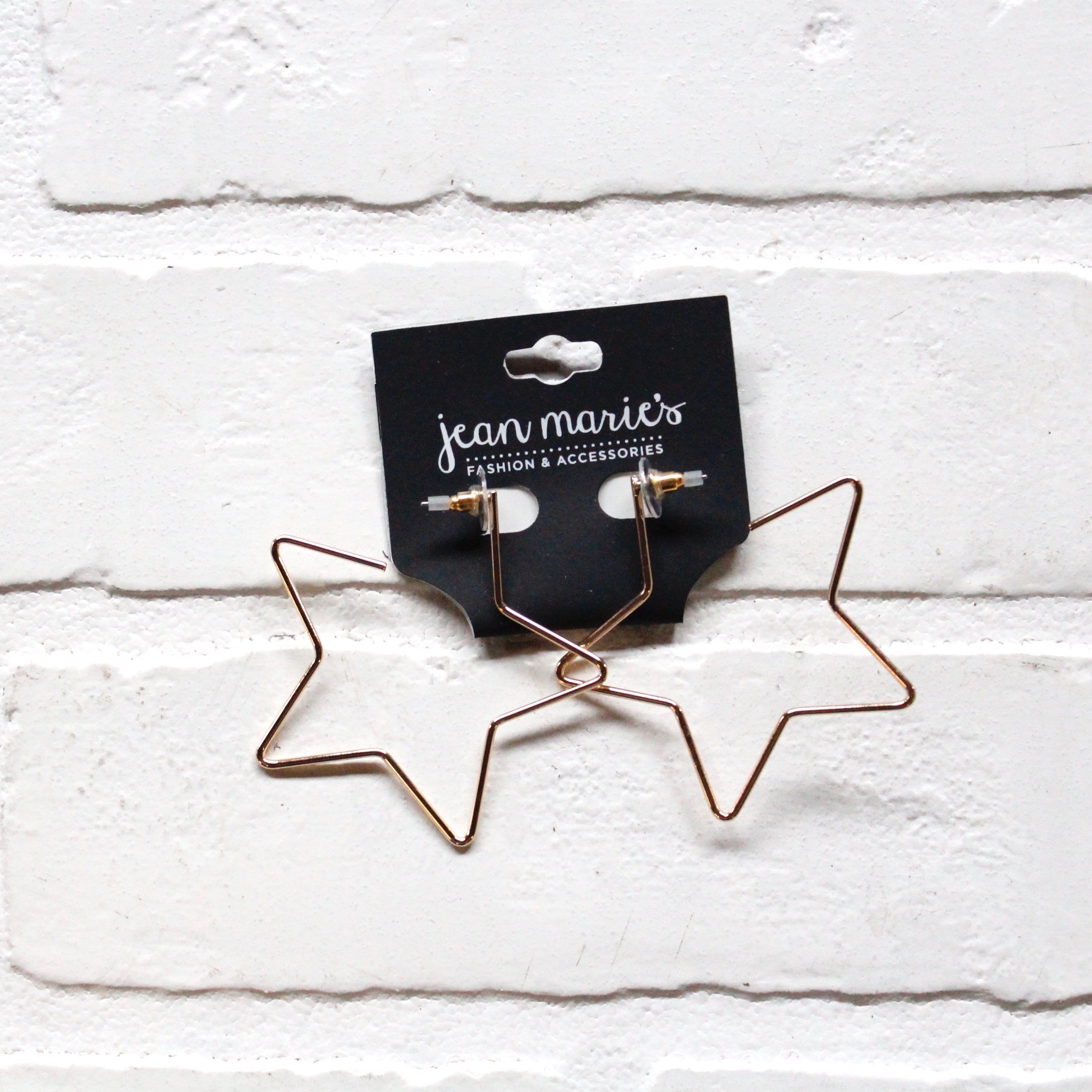 Gold Star Hoop Earring