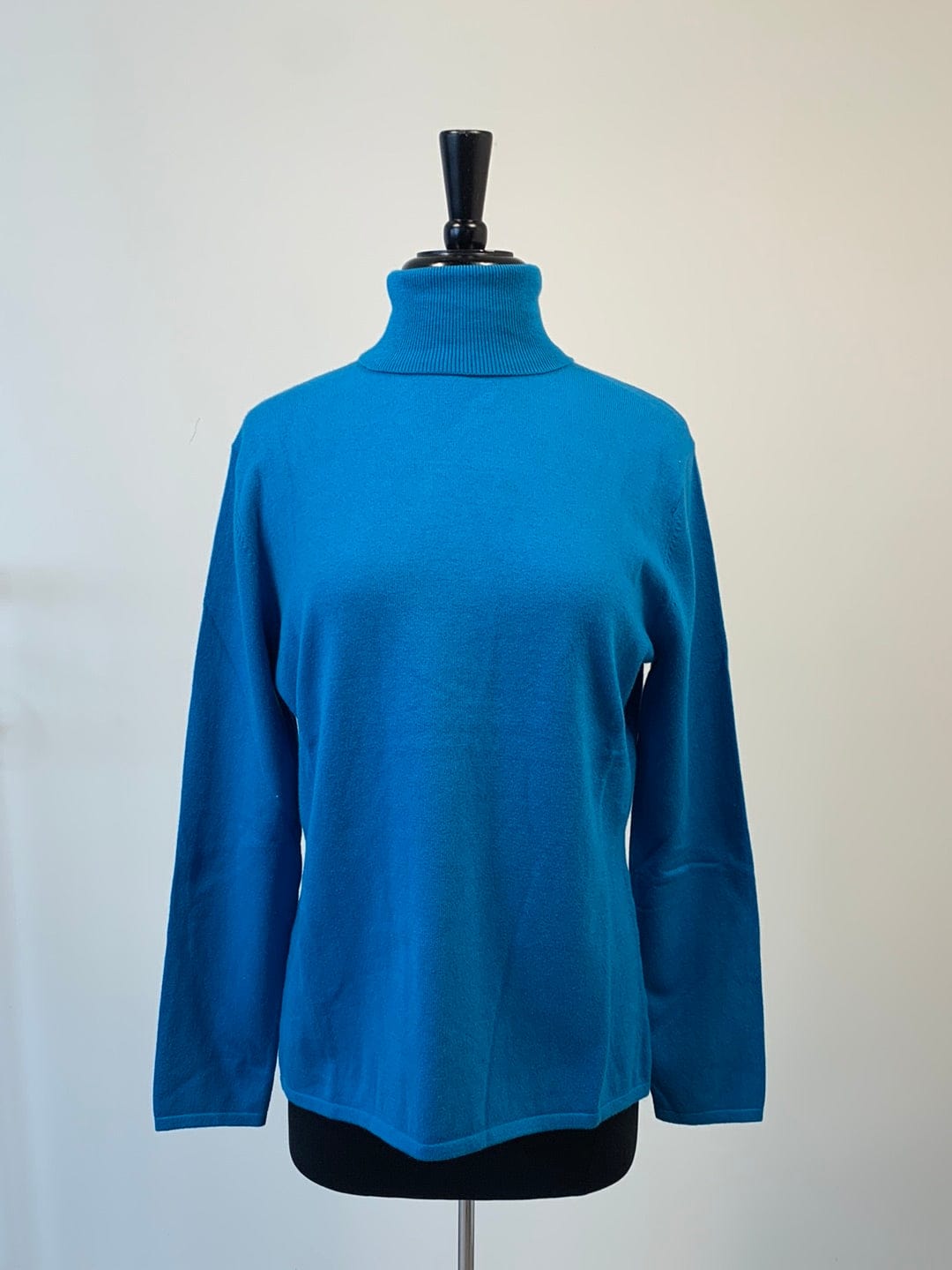 Aqua Blue Cashmere Turtleneck