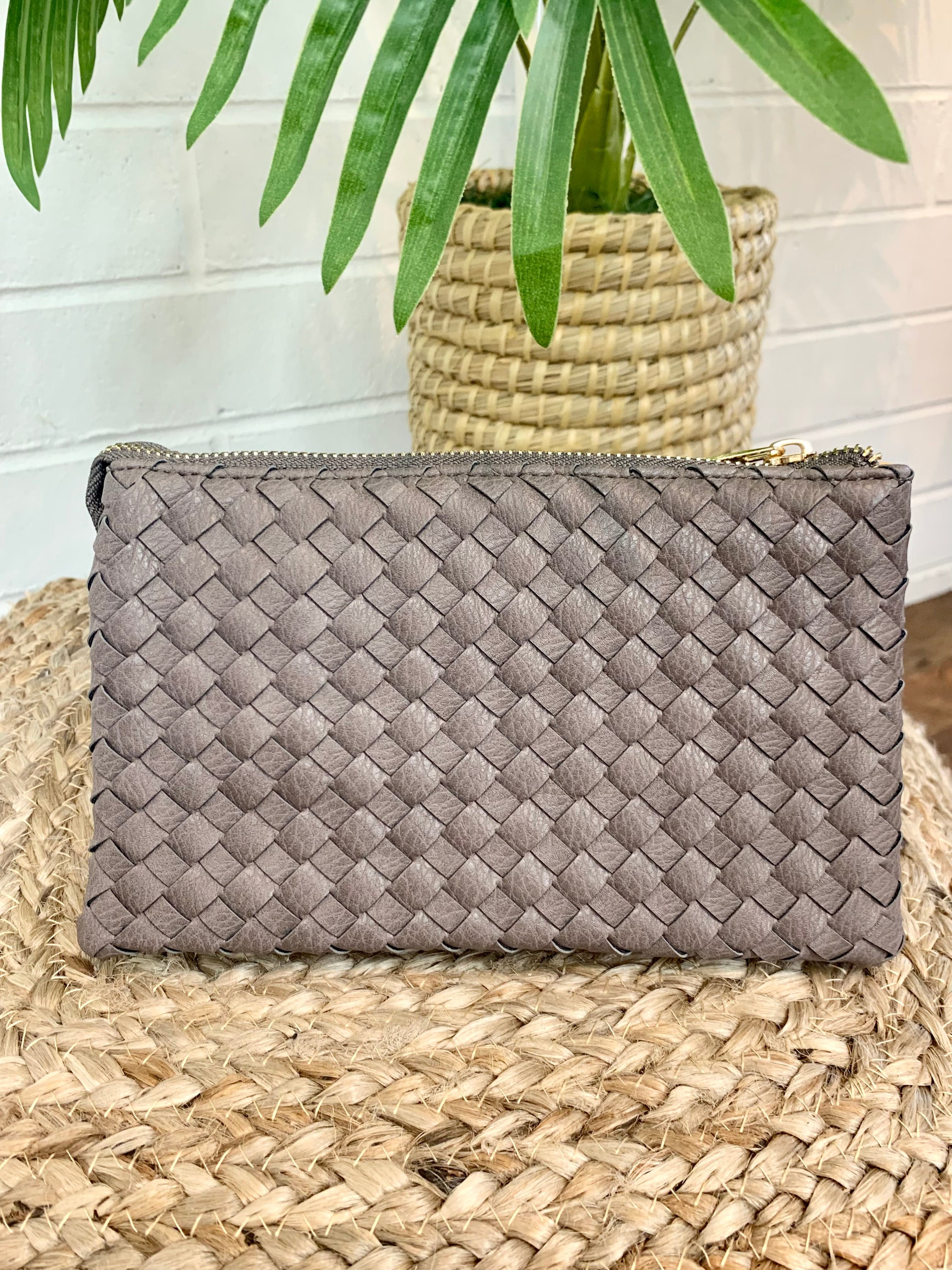 Grey Voyager Woven Crossbody