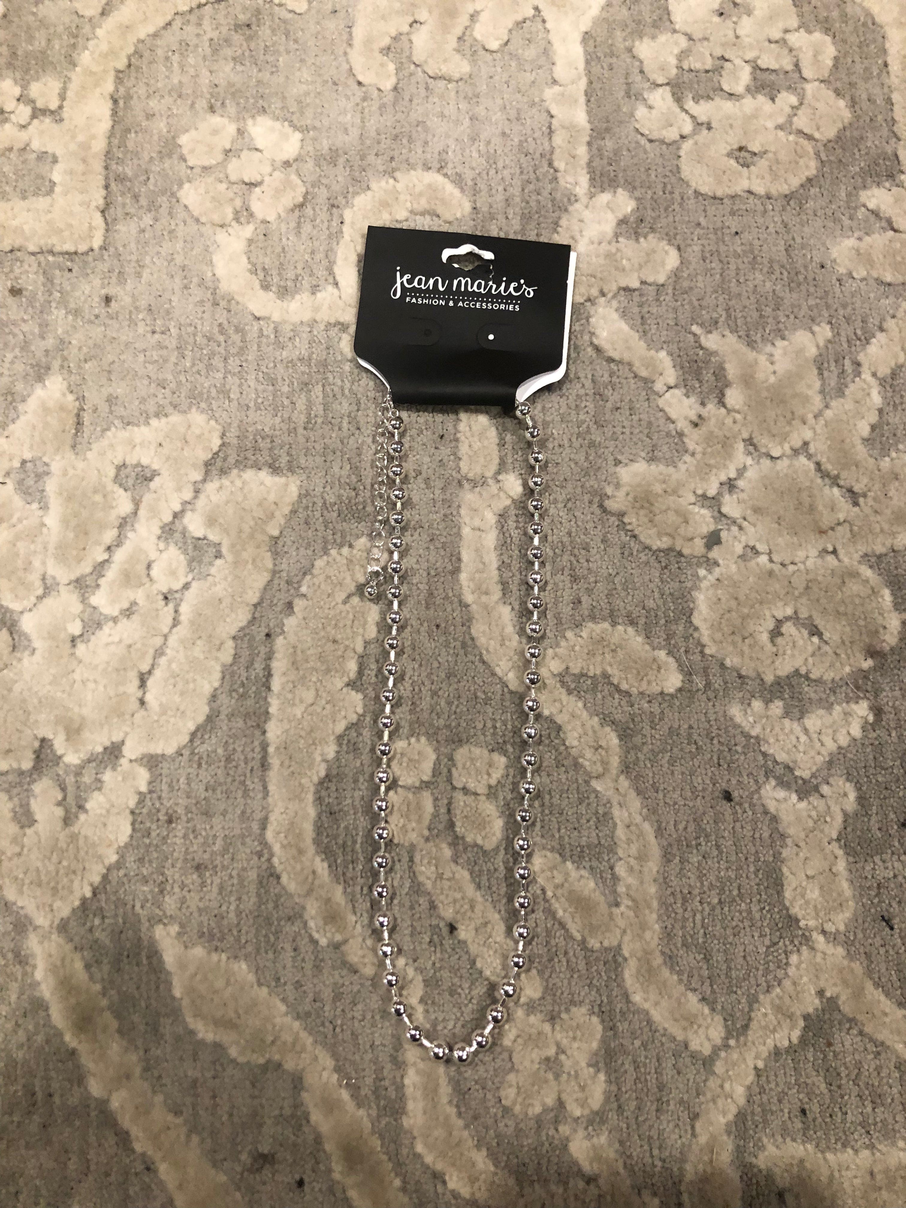 Silver Ball Chain Necklace