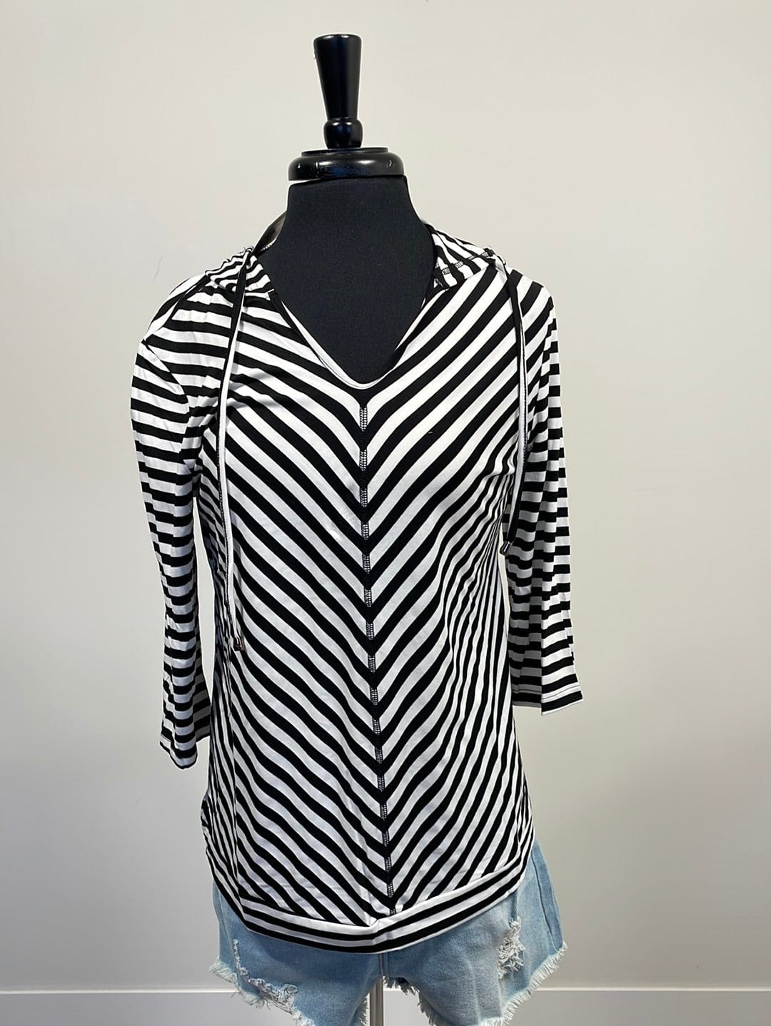 Black & White Chevron Hoodie
