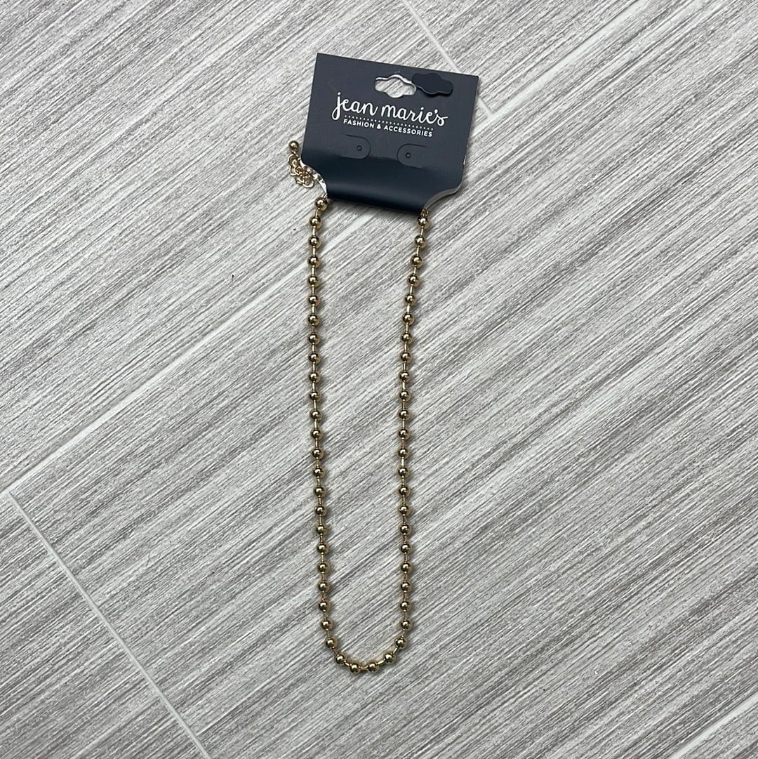 Gold Ball Chain Necklace