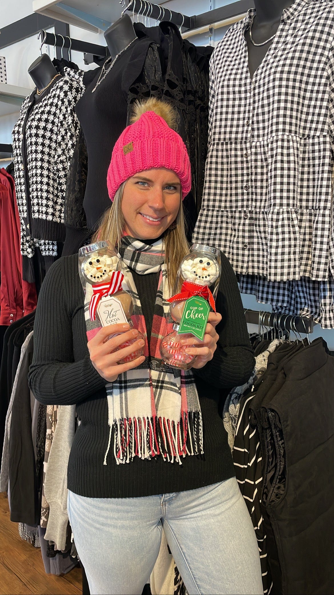 Scarf Snowman Cocoa Kit