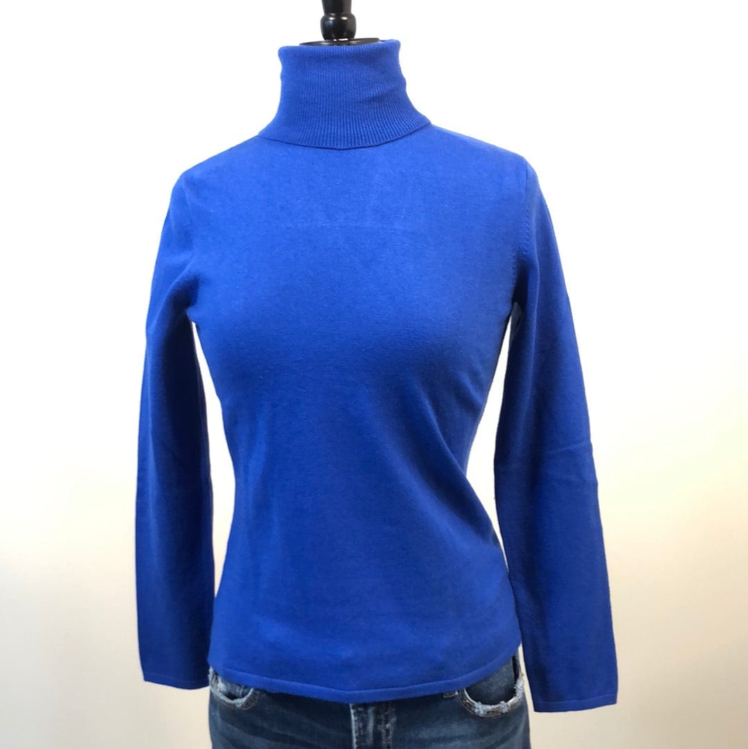 Sapphire Blue Cashmere Turtleneck