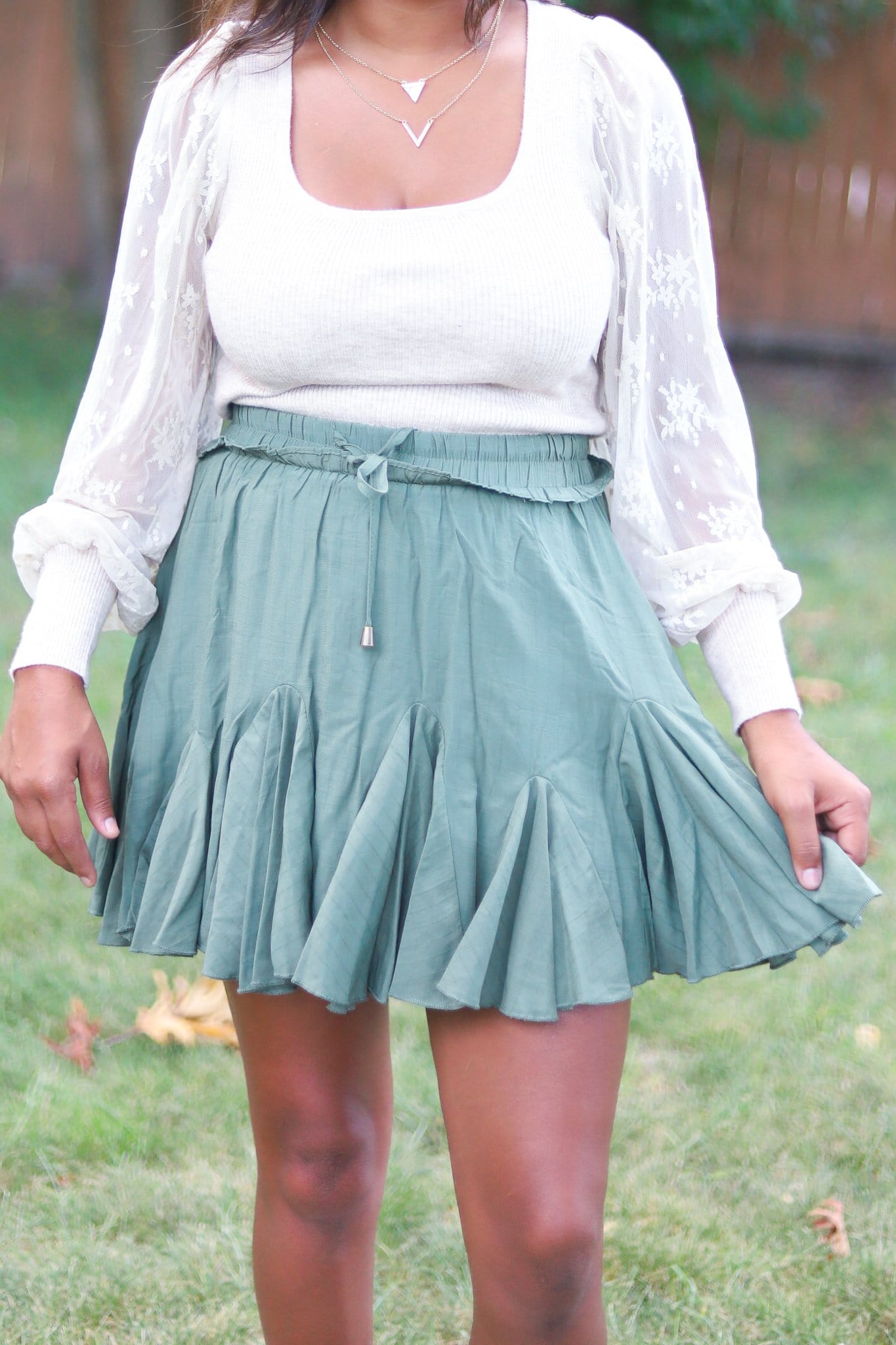 Olive Swing Skort