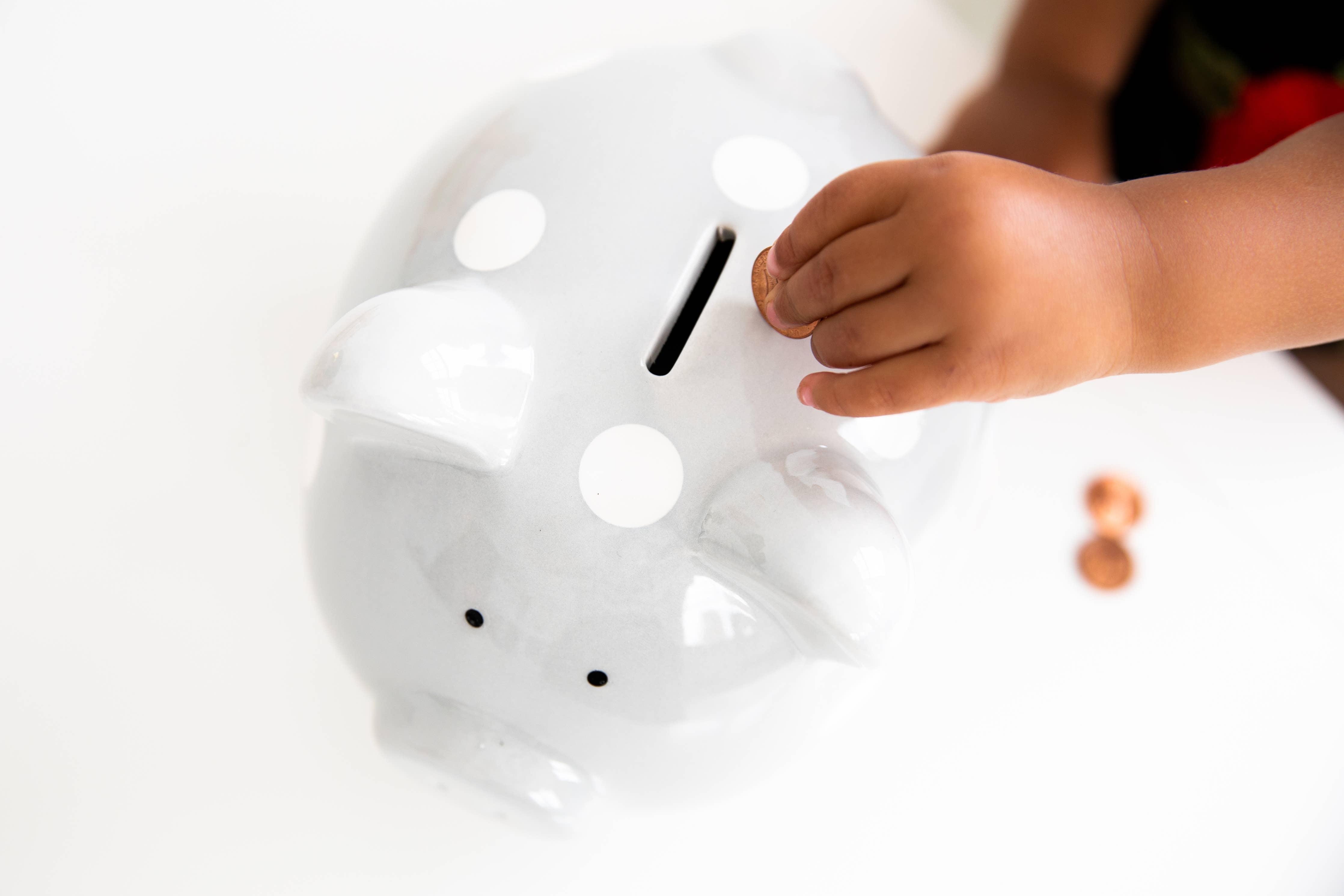 Polka Dot Piggy Bank: Pink