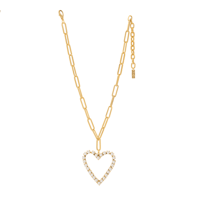 POP Heart Necklace in Pearls