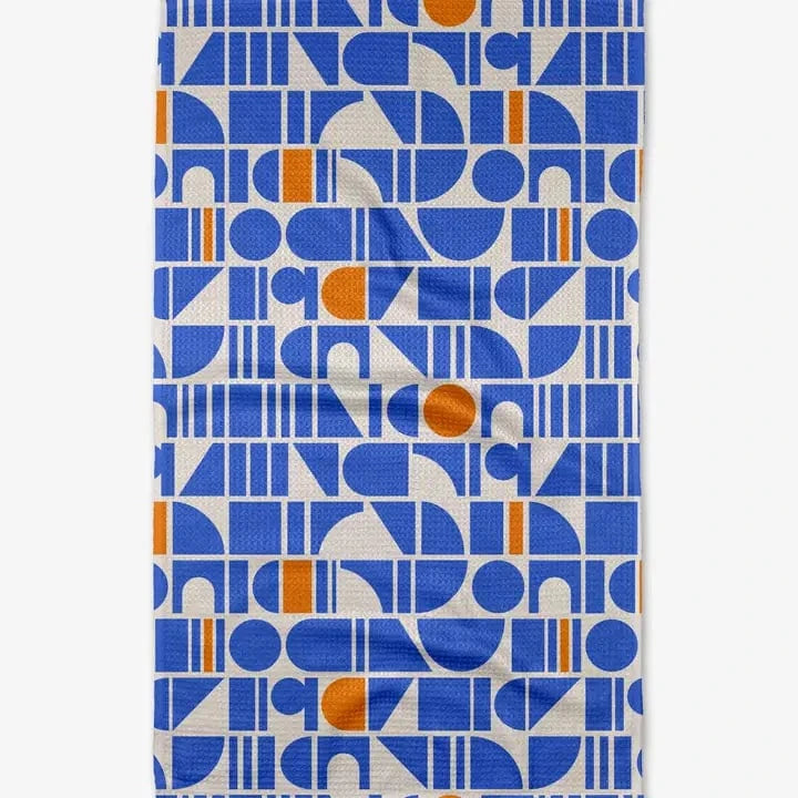 Geometry Ultra Marine Tea Towel