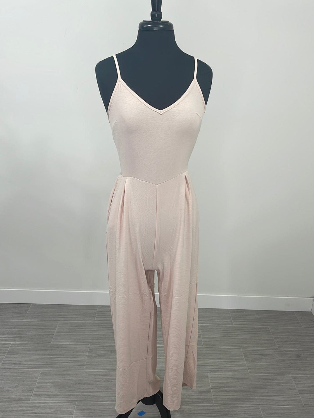 Sand Sleek Strappy Jumpsuit